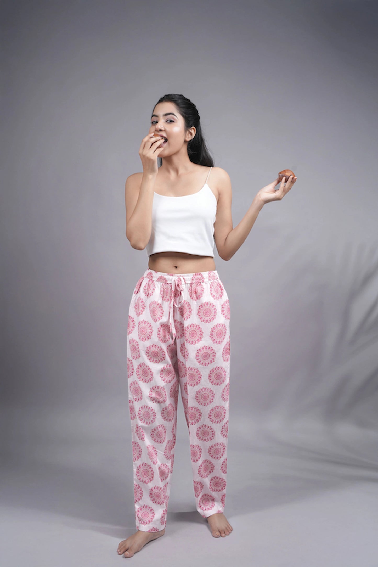 Cotton Pajama Pants Women - Soft Blush