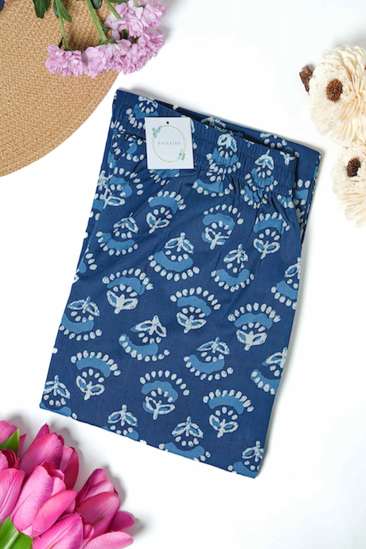 Cotton Pajama Pants Women - Moon Garden
