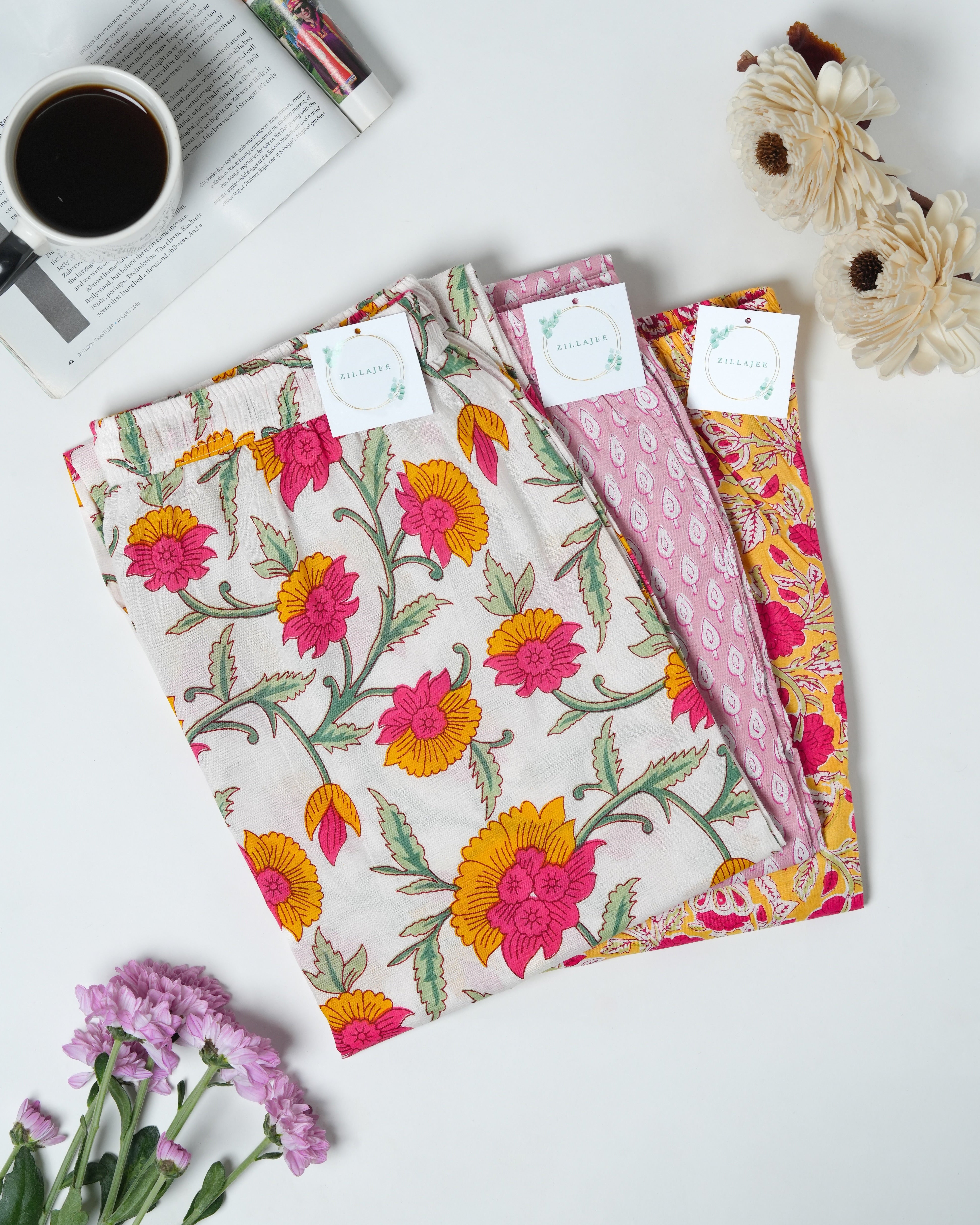 Cotton Pajama Pants Women - 3-Pack Bundle