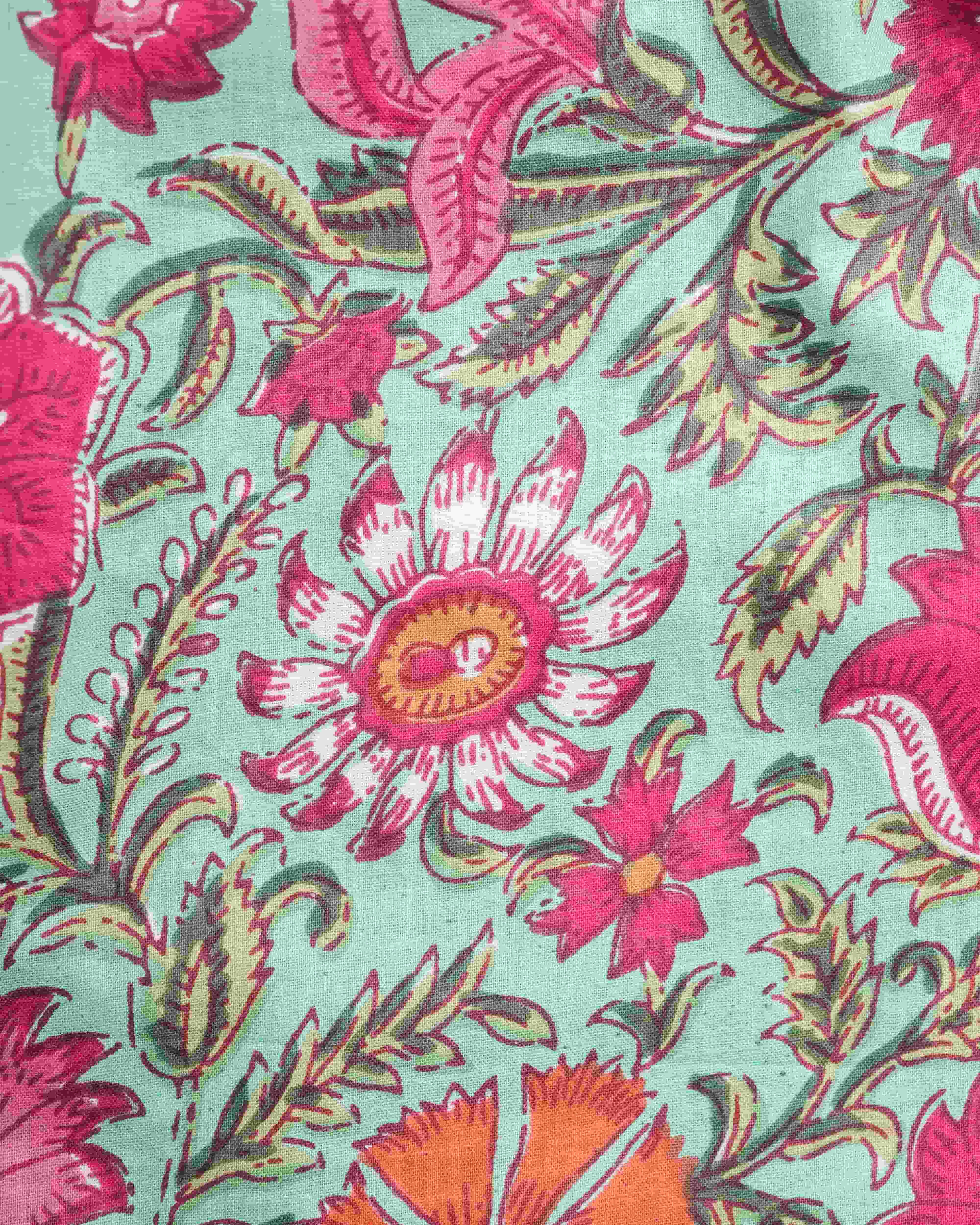 Cotton Pajama Pants Women - Tropical Garden
