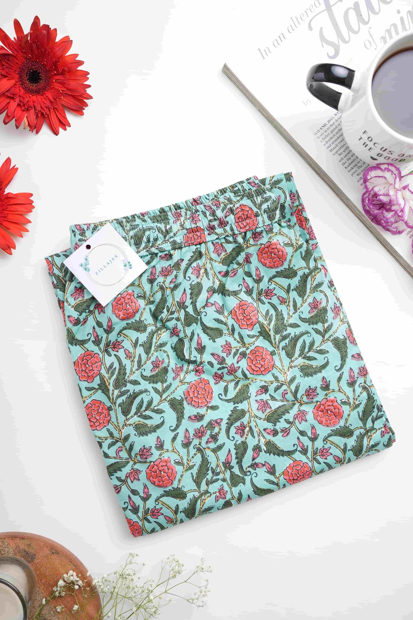 Cotton Pajama Pants Women - Peachy Meadow