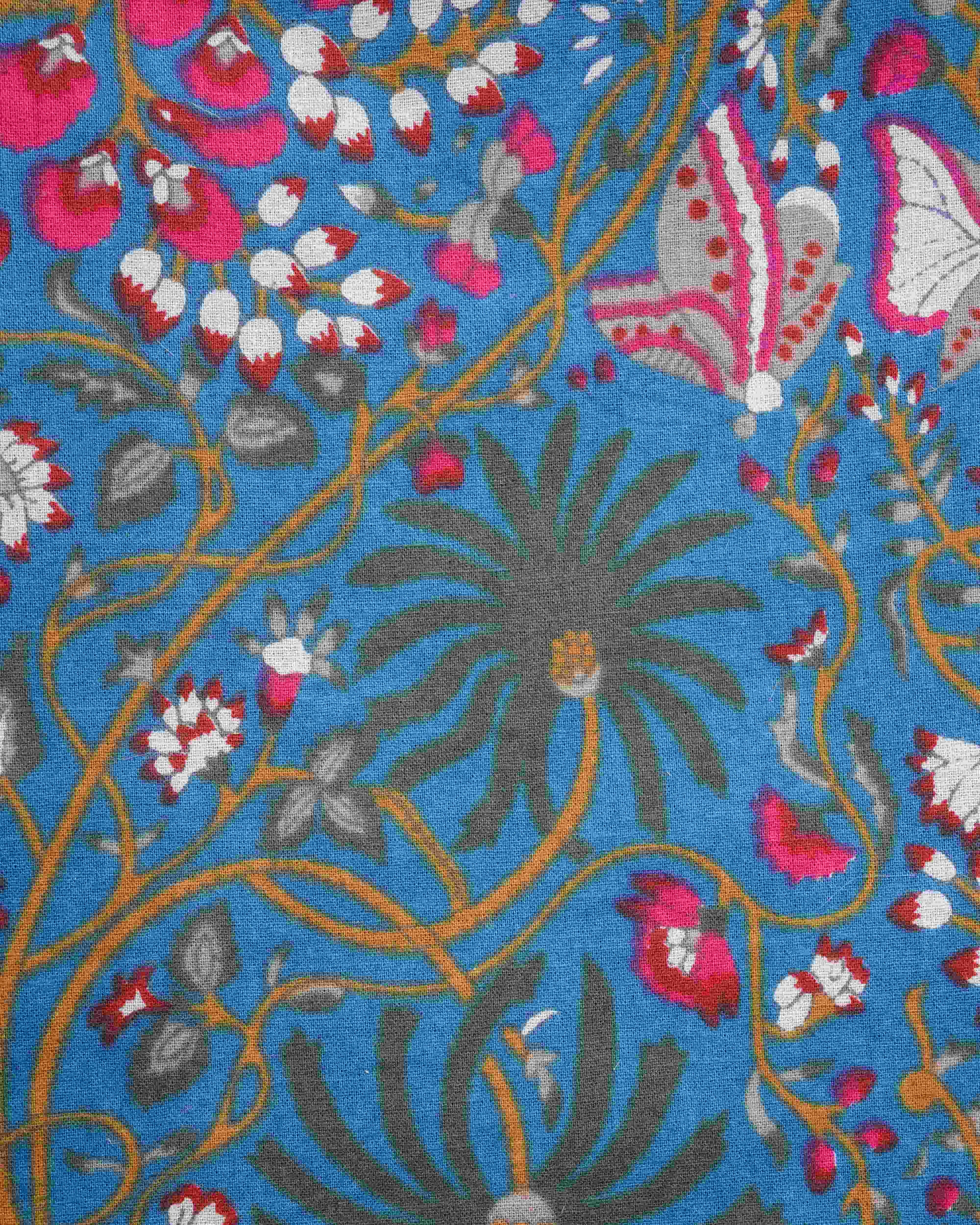 Cotton Pajama Pants Women - Midnight Butterfly