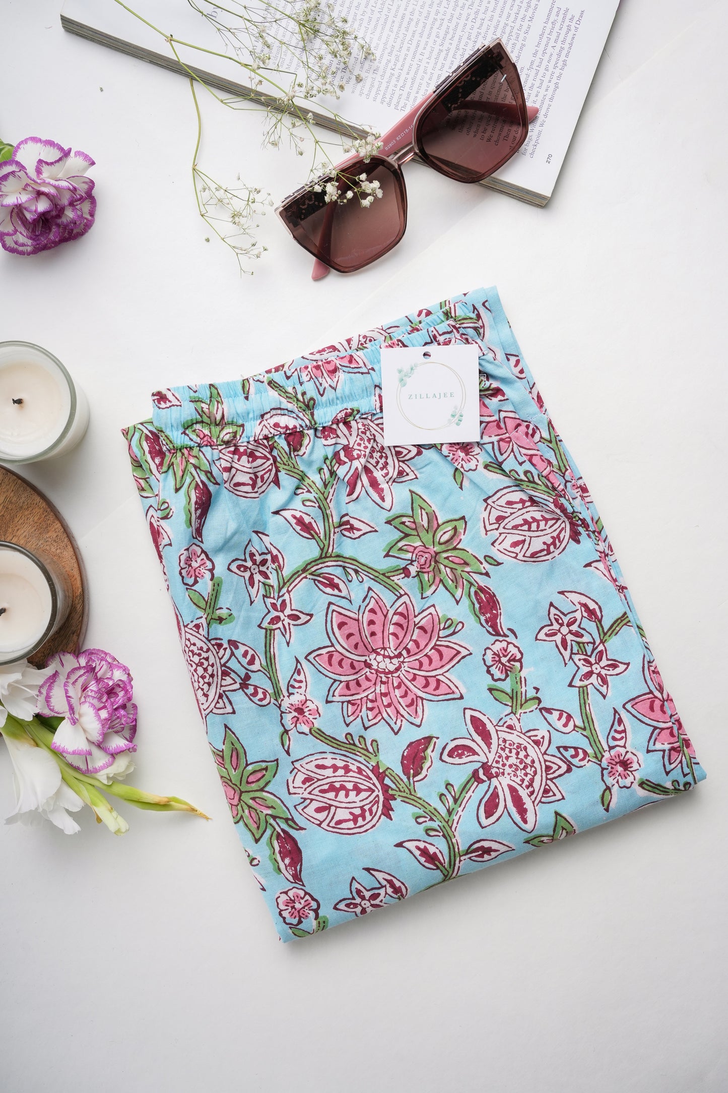 Cotton Pajama Pants Women - Blushing Blooms