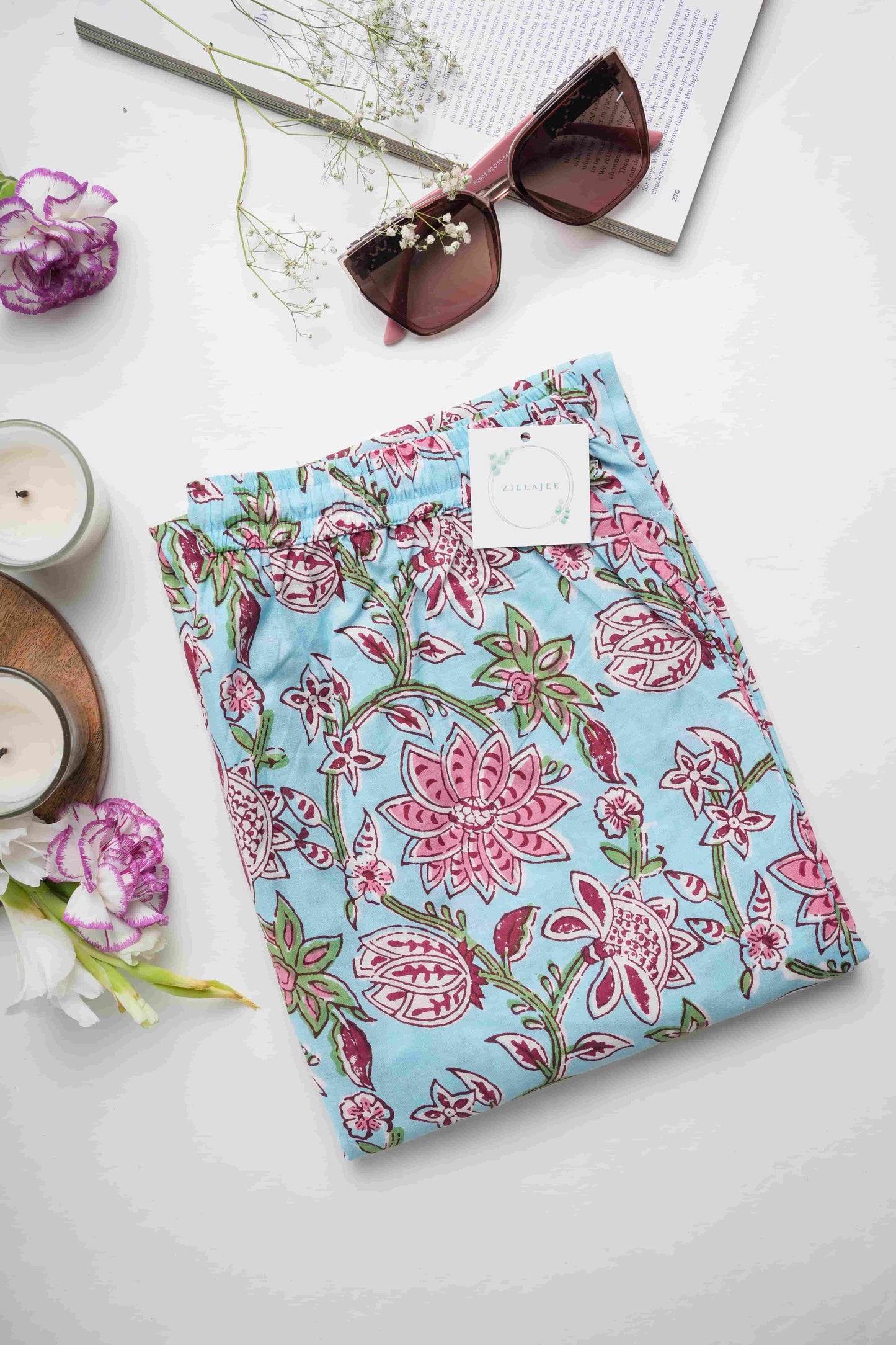 Cotton Pajama Pants Women - Blushing Blooms
