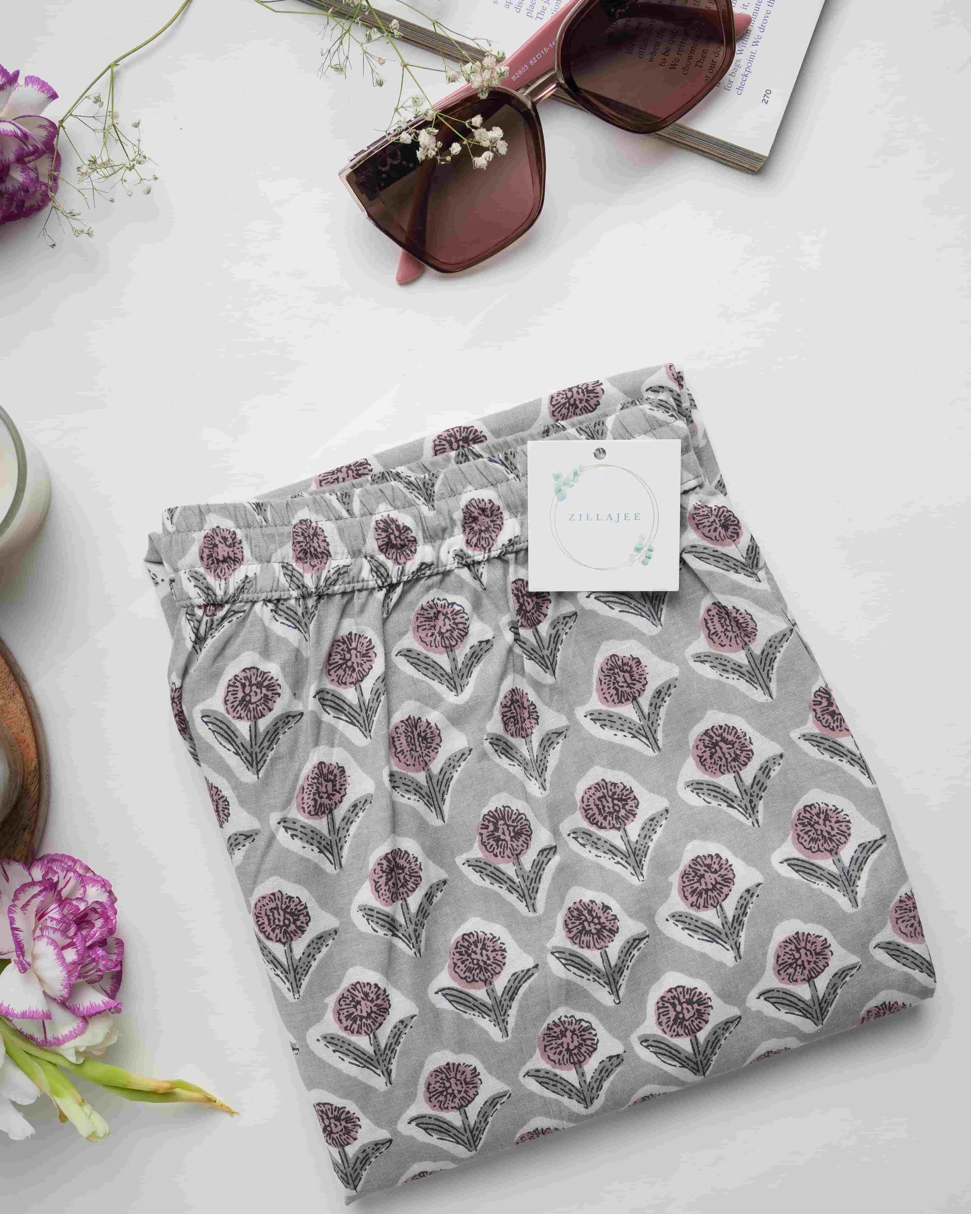 Cotton Pajama Pants Women - Earthy Elegance