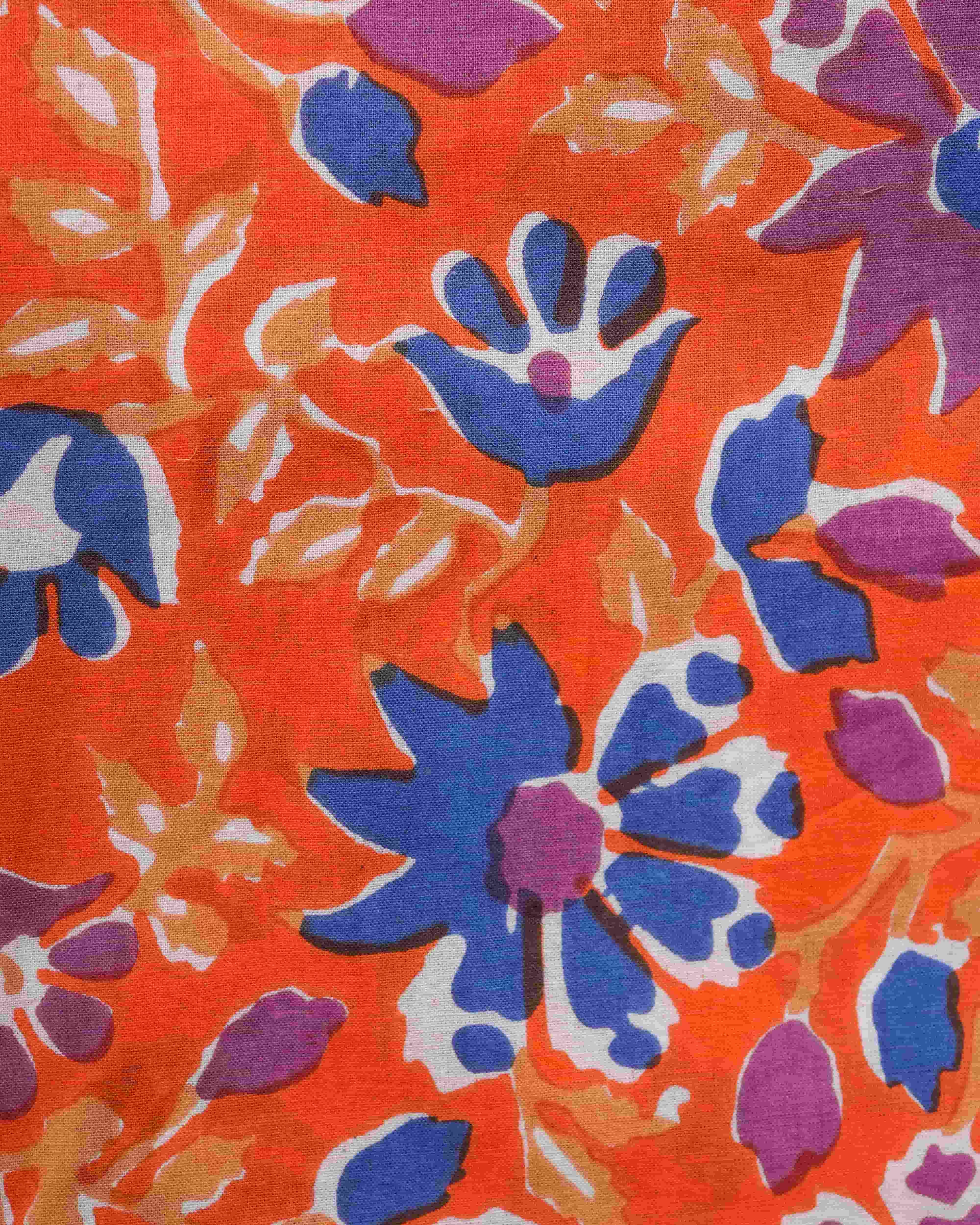 Cotton Pajama Pants Women - Tangerine Twilight