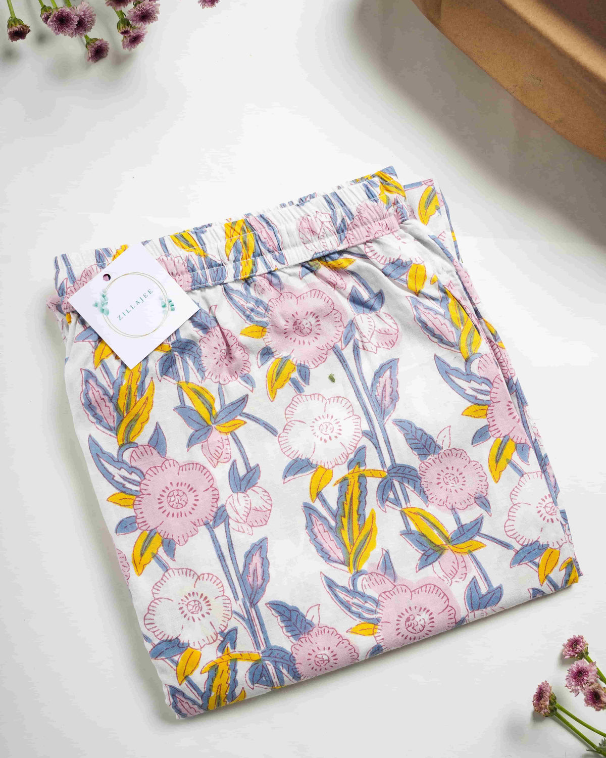Cotton Pajama Pants Women - Blooming Breeze