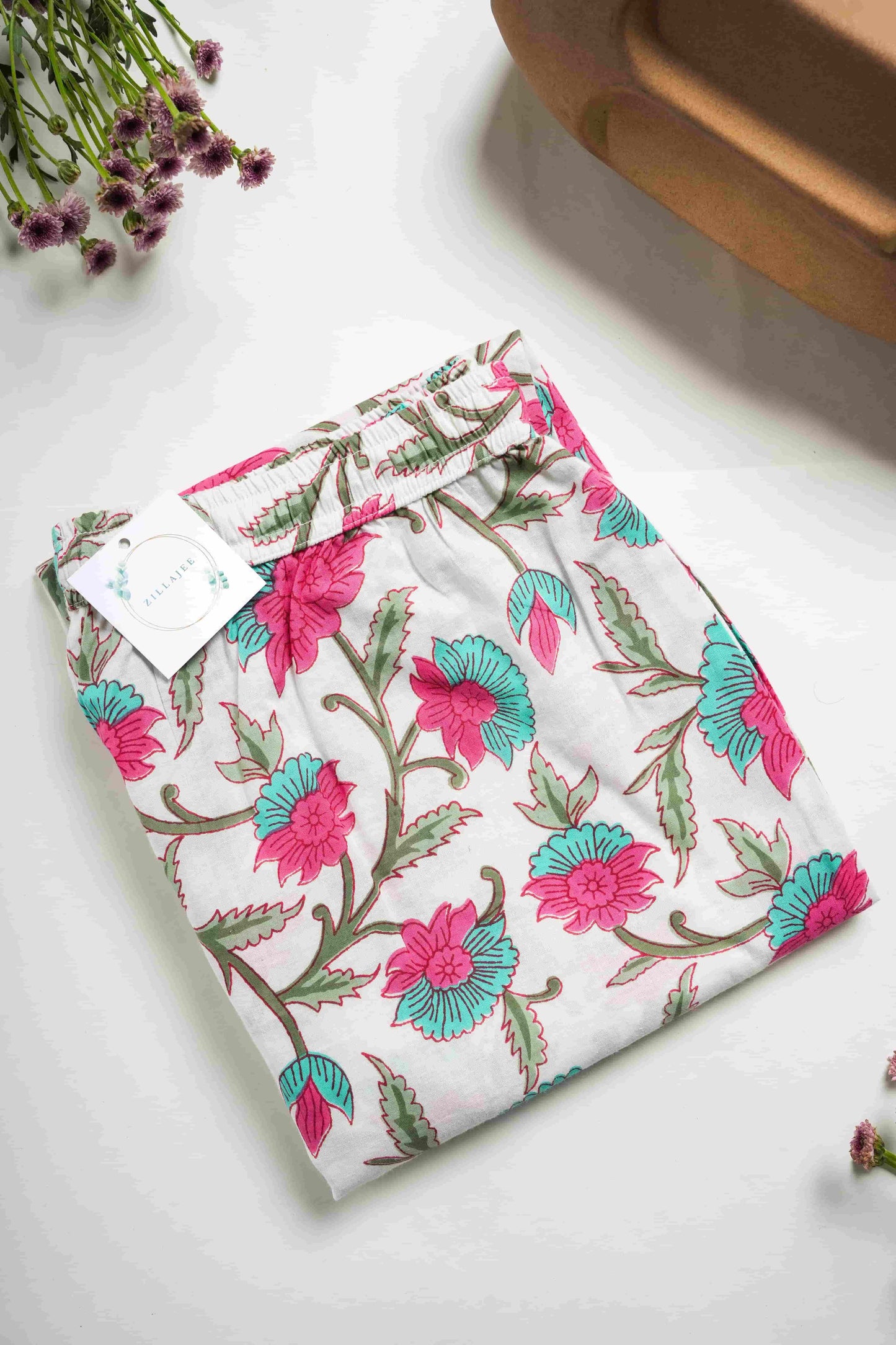 Cotton Pajama Pants Women - Fresh Bloom
