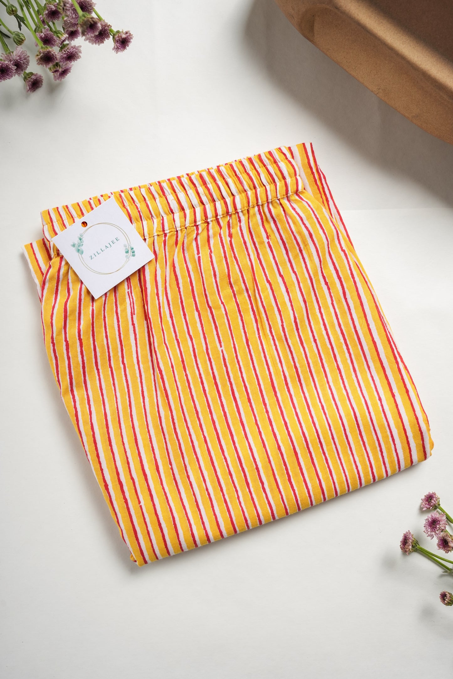 Cotton Pajama Pants Women - Sunset Stripes