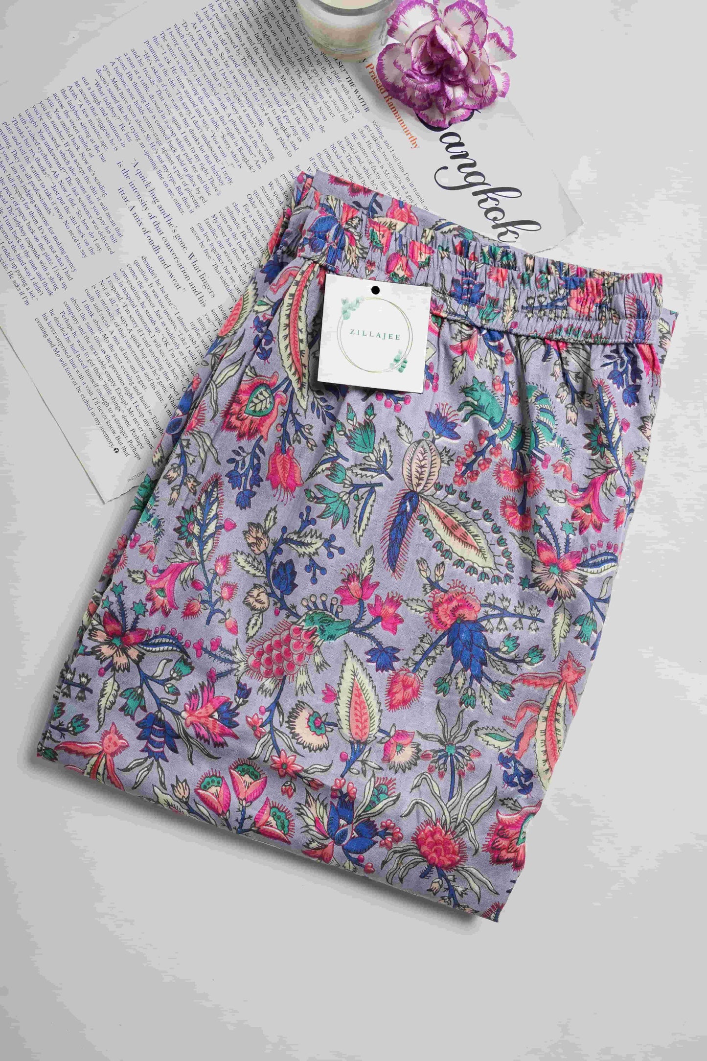 Cotton Pajama Shorts Women - Gray Splendor
