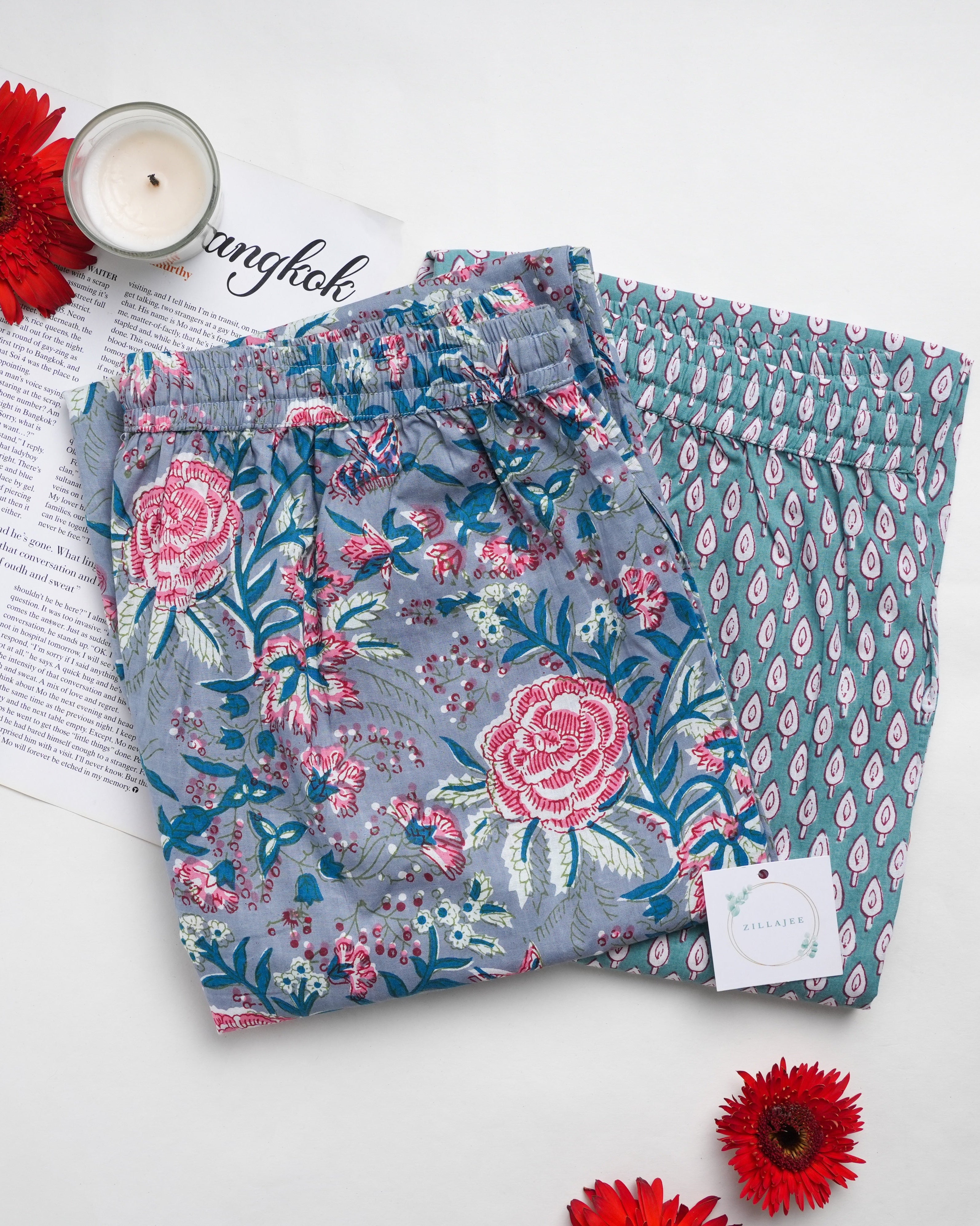 Cotton Pajama Pants Women - 2-Pack Bundle