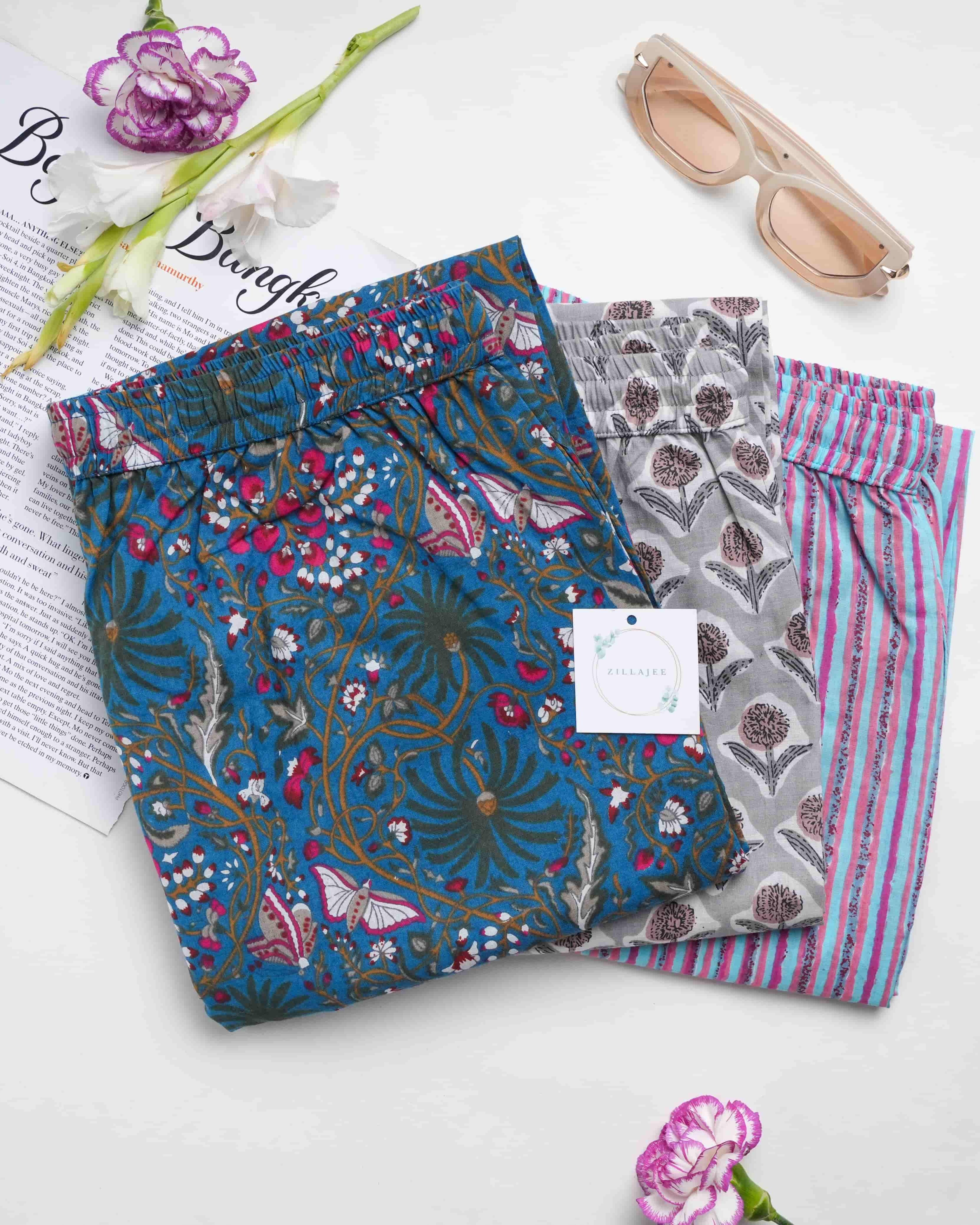 Cotton Pajama Pants Women - 3-Pack Bundle