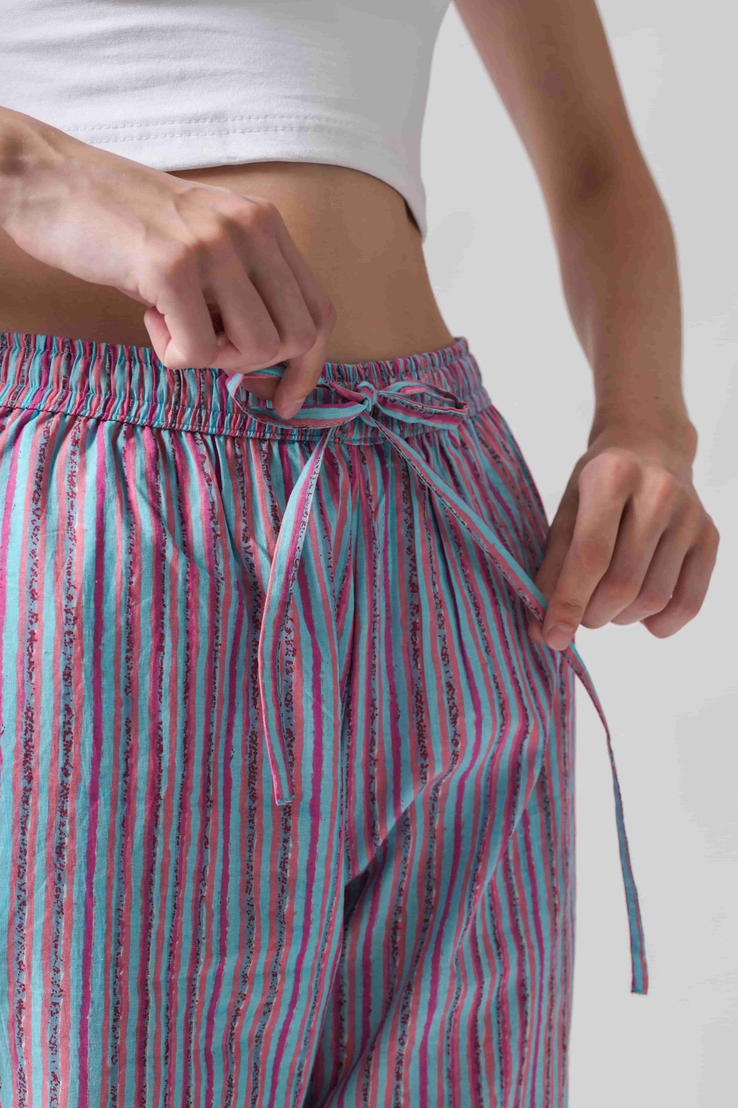 Cotton Pajama Pants Women - Pink Horizon