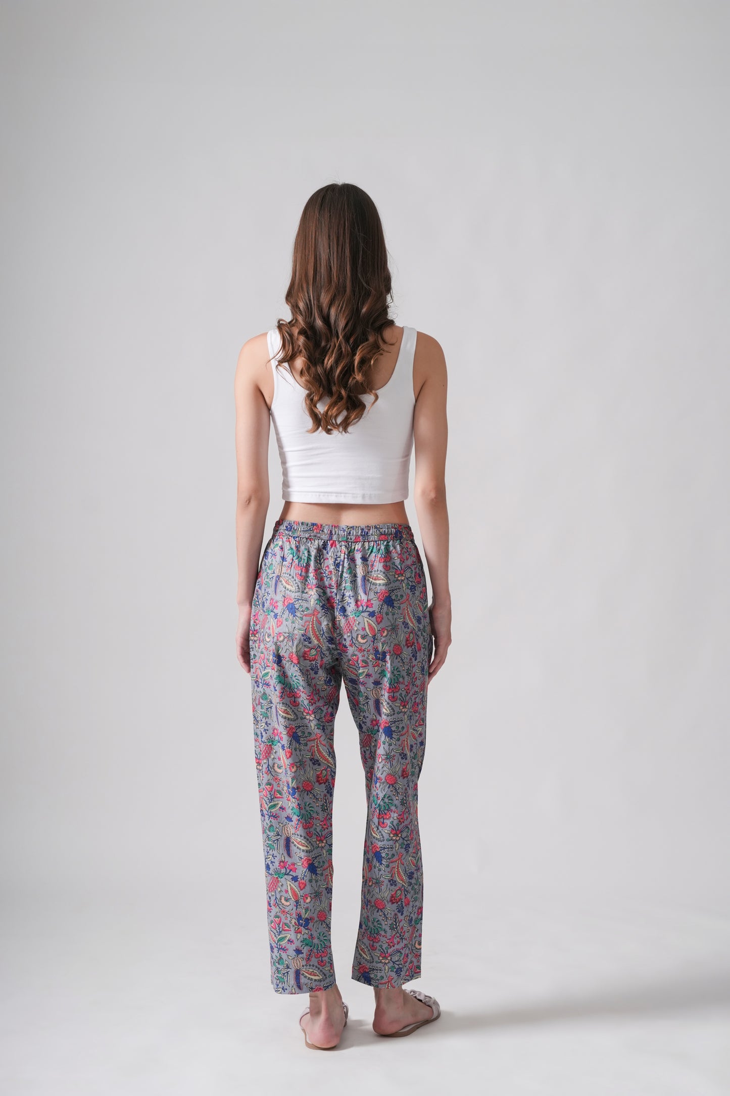 Cotton Pajama Pants Women - Gray Splendor