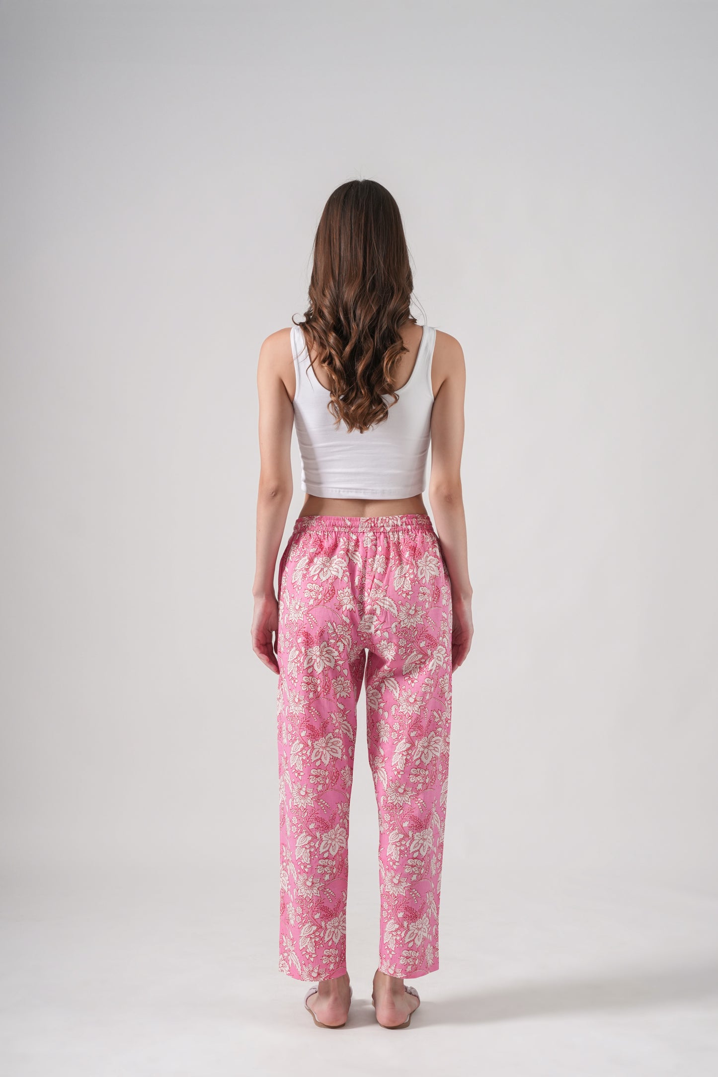 Cotton Pajama Pants Women - Floral Fantasy