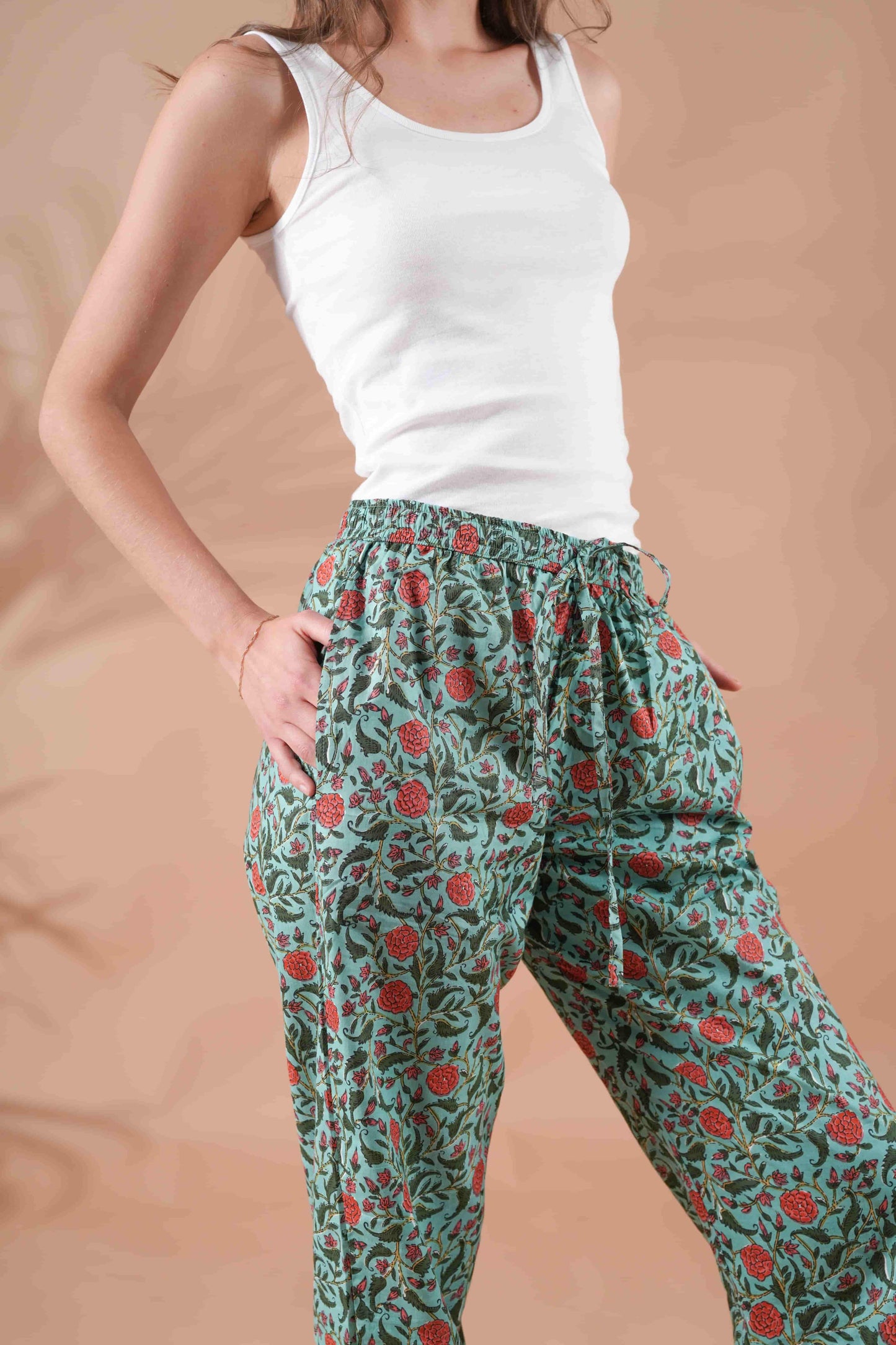 Cotton Pajama Pants Women - Peachy Meadow
