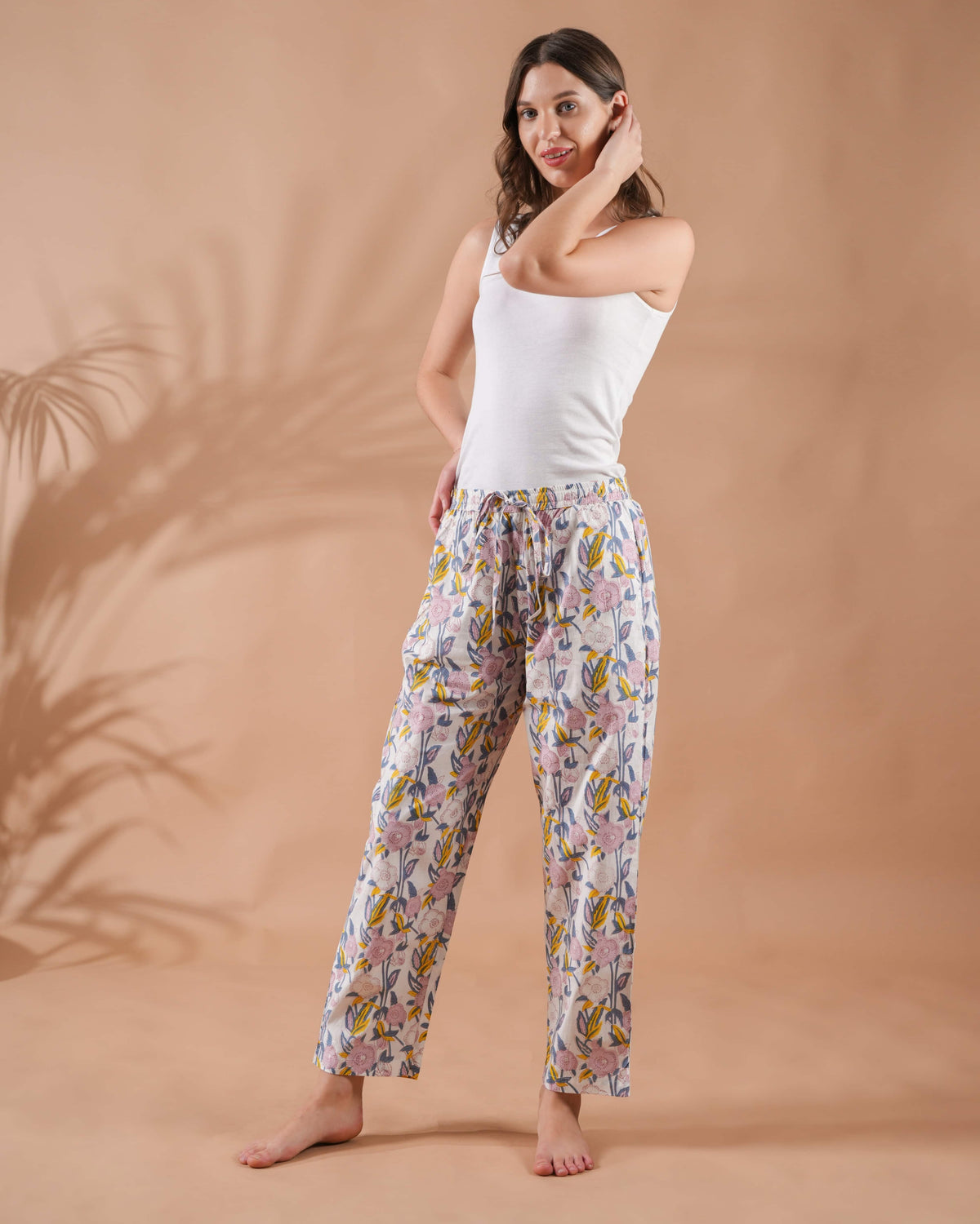Cotton Pajama Pants Women - Blooming Breeze