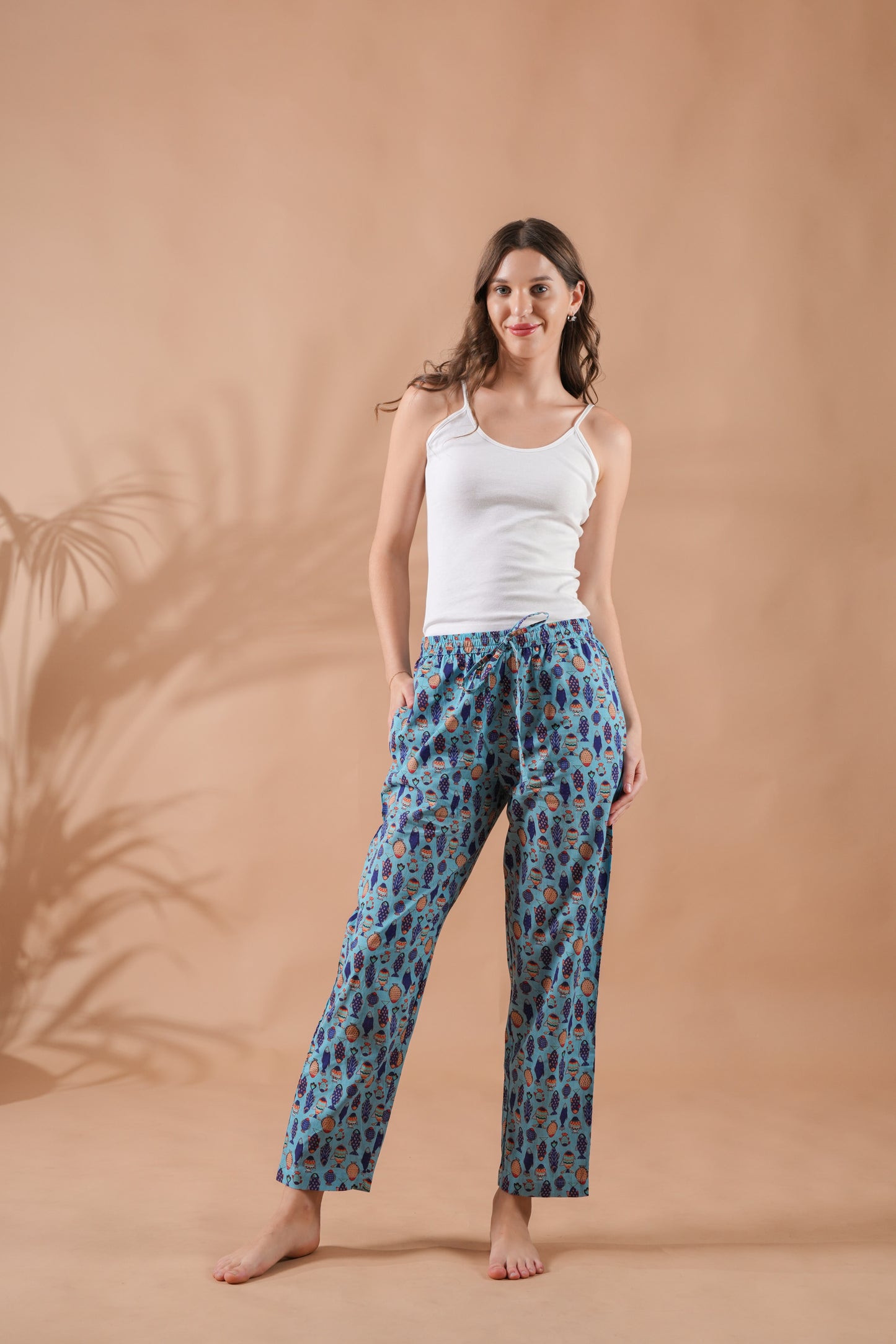 Cotton Pajama Pants Women - Marine Melodies