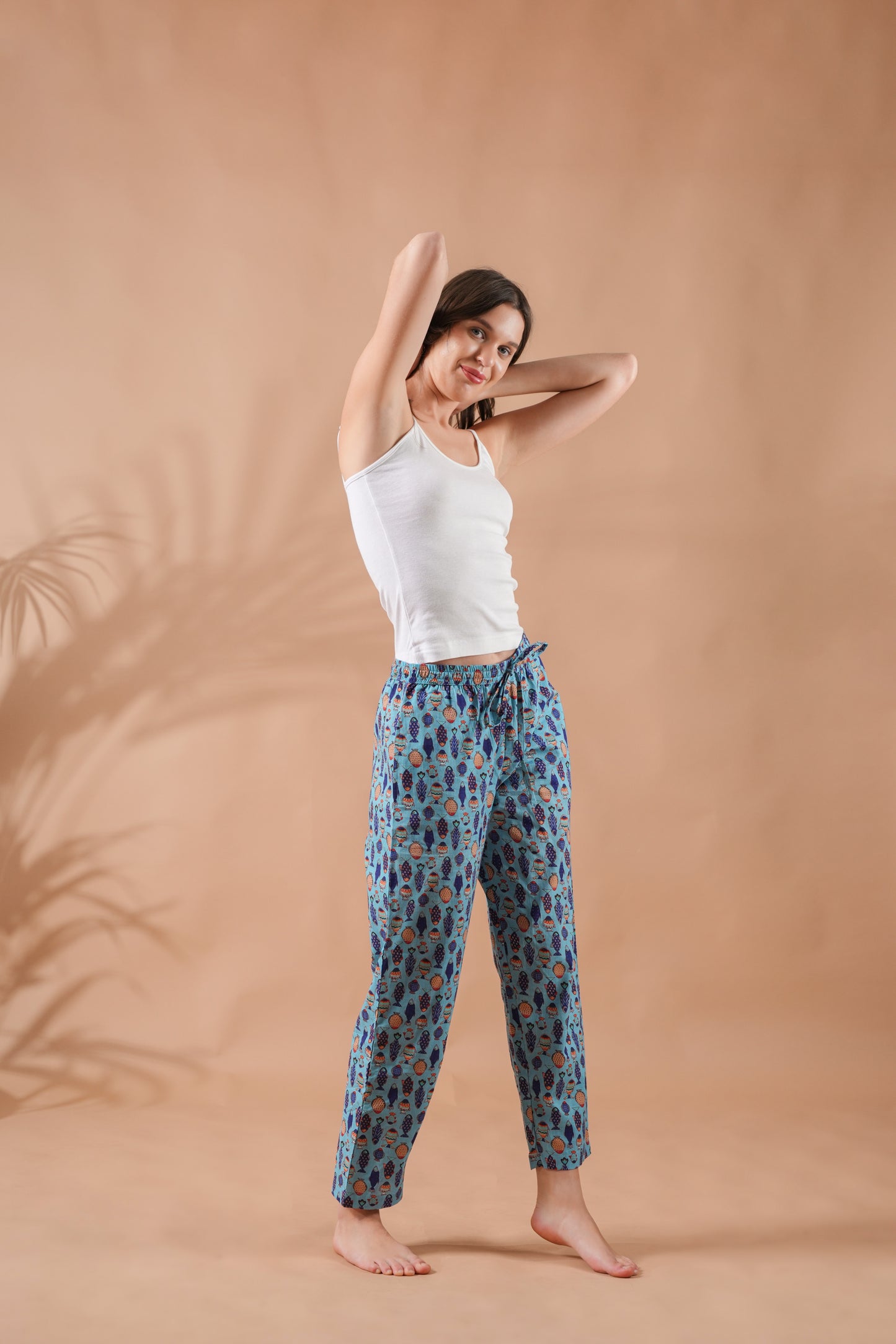 Cotton Pajama Pants Women - Marine Melodies
