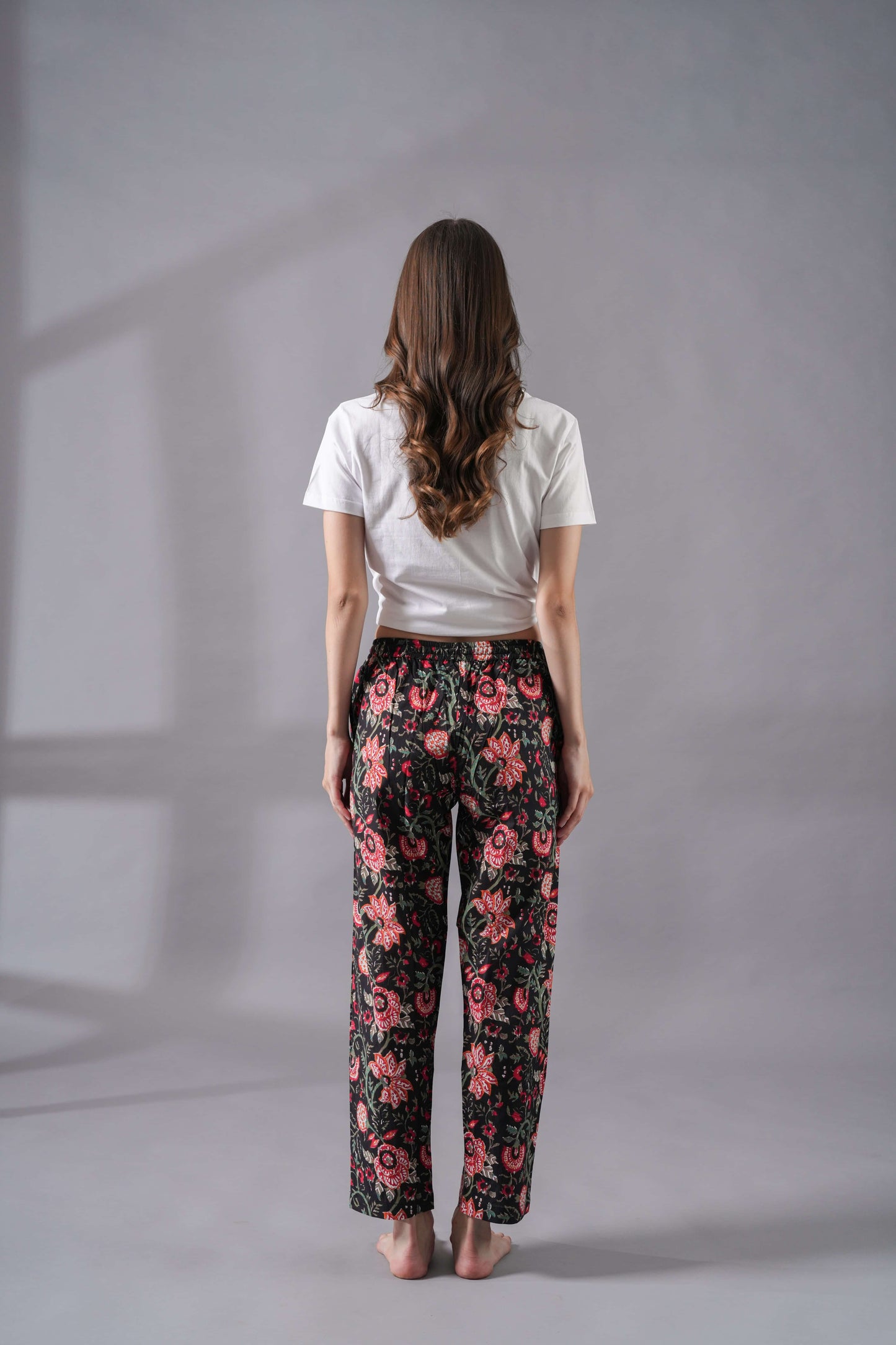 Cotton Pajama Pants Women - Fire Petals