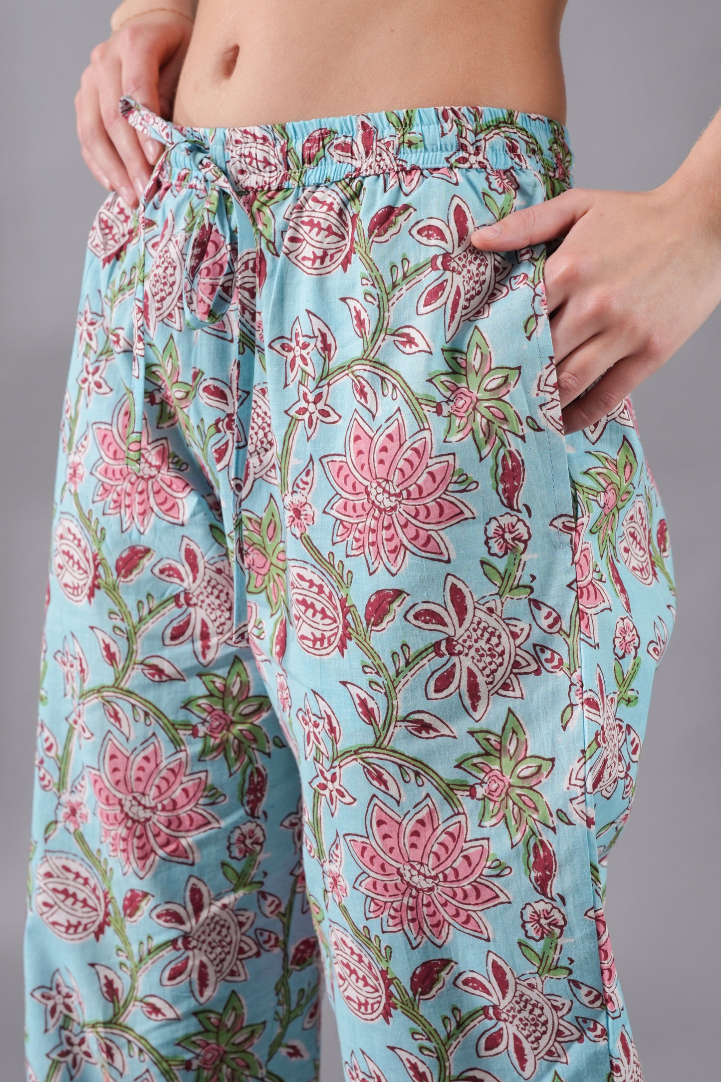 Cotton Pajama Pants Women - Blushing Blooms