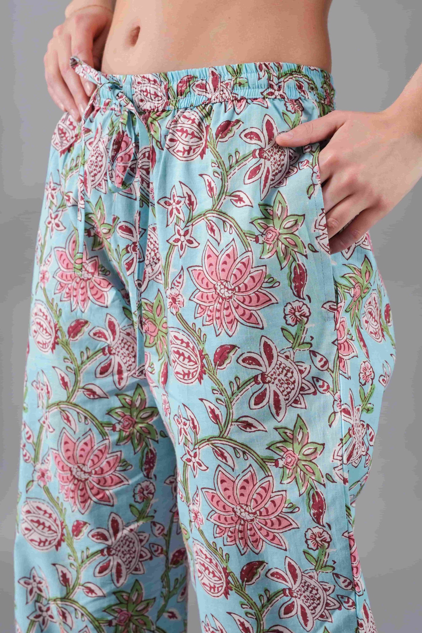 Cotton Pajama Pants Women - Blushing Blooms