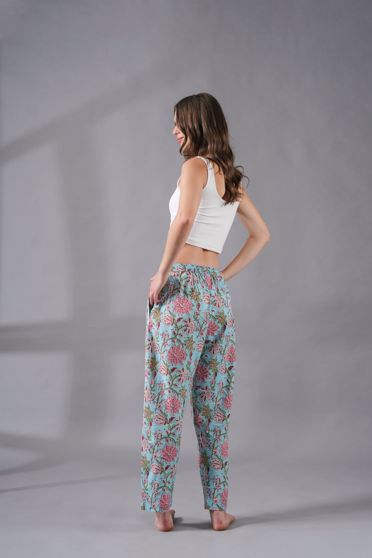 Cotton Pajama Pants Women - Blushing Blooms