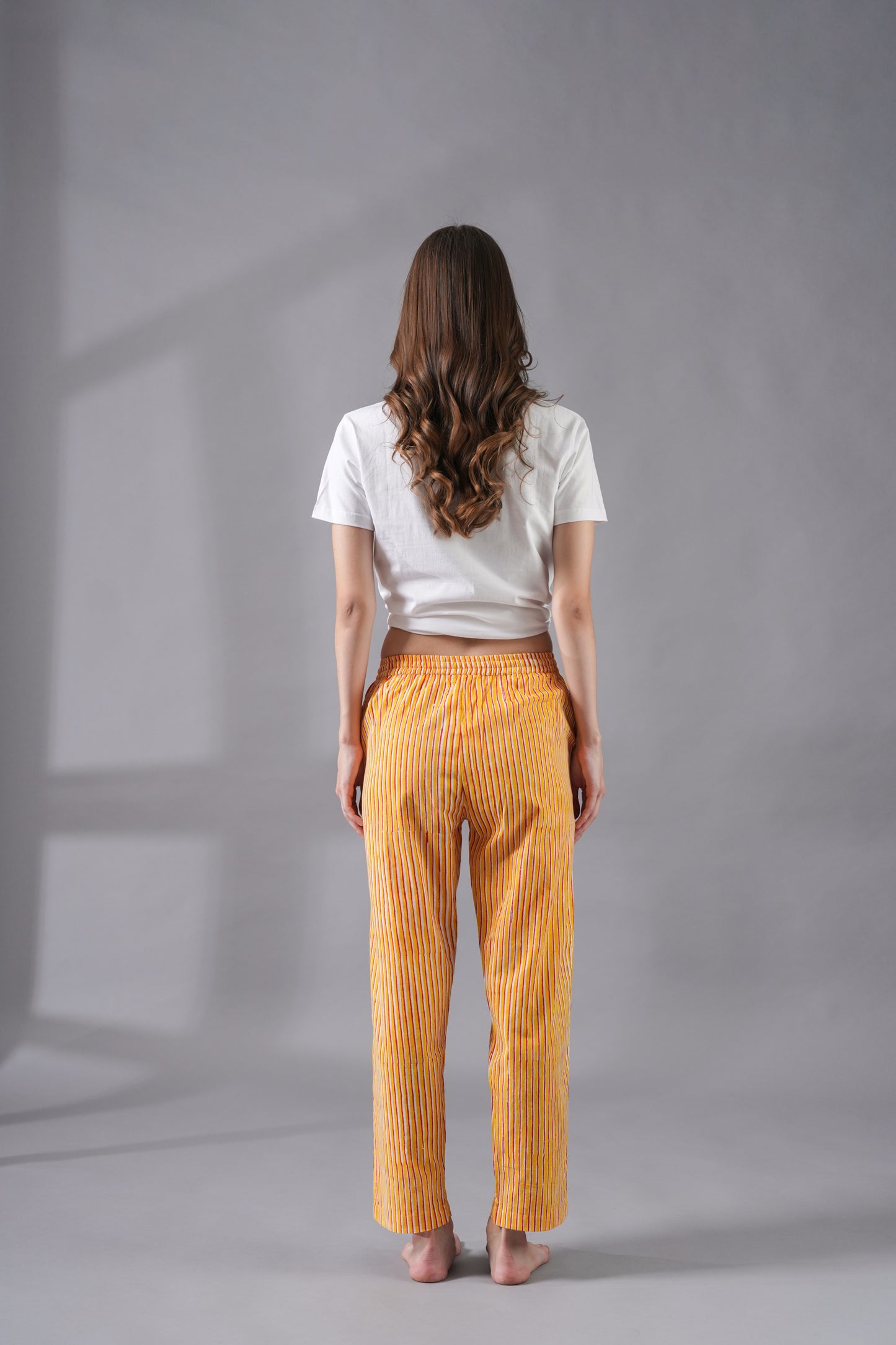Cotton Pajama Pants Women - Sunset Stripes
