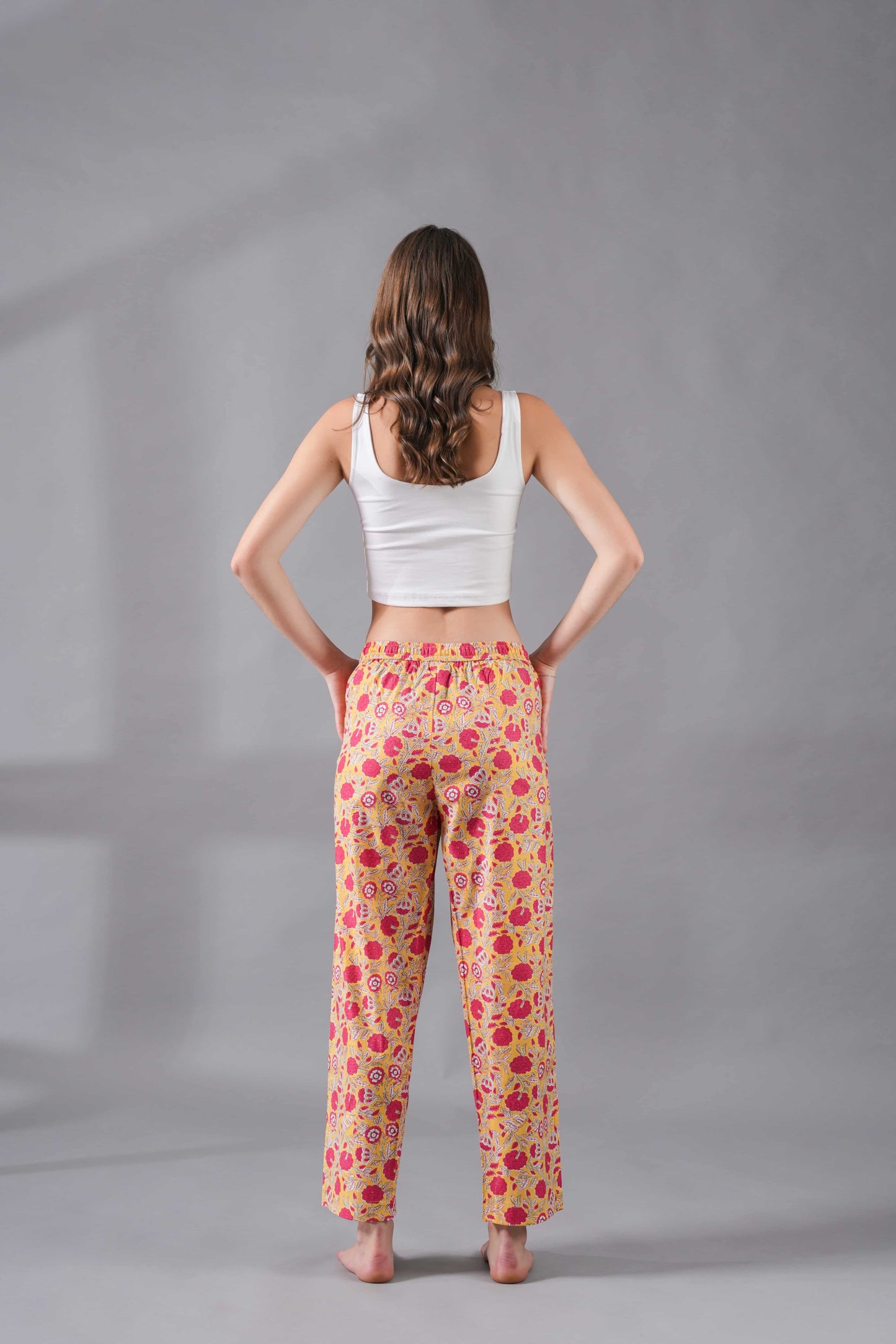 Cotton Pajama Pants Women - Sunshine Blush