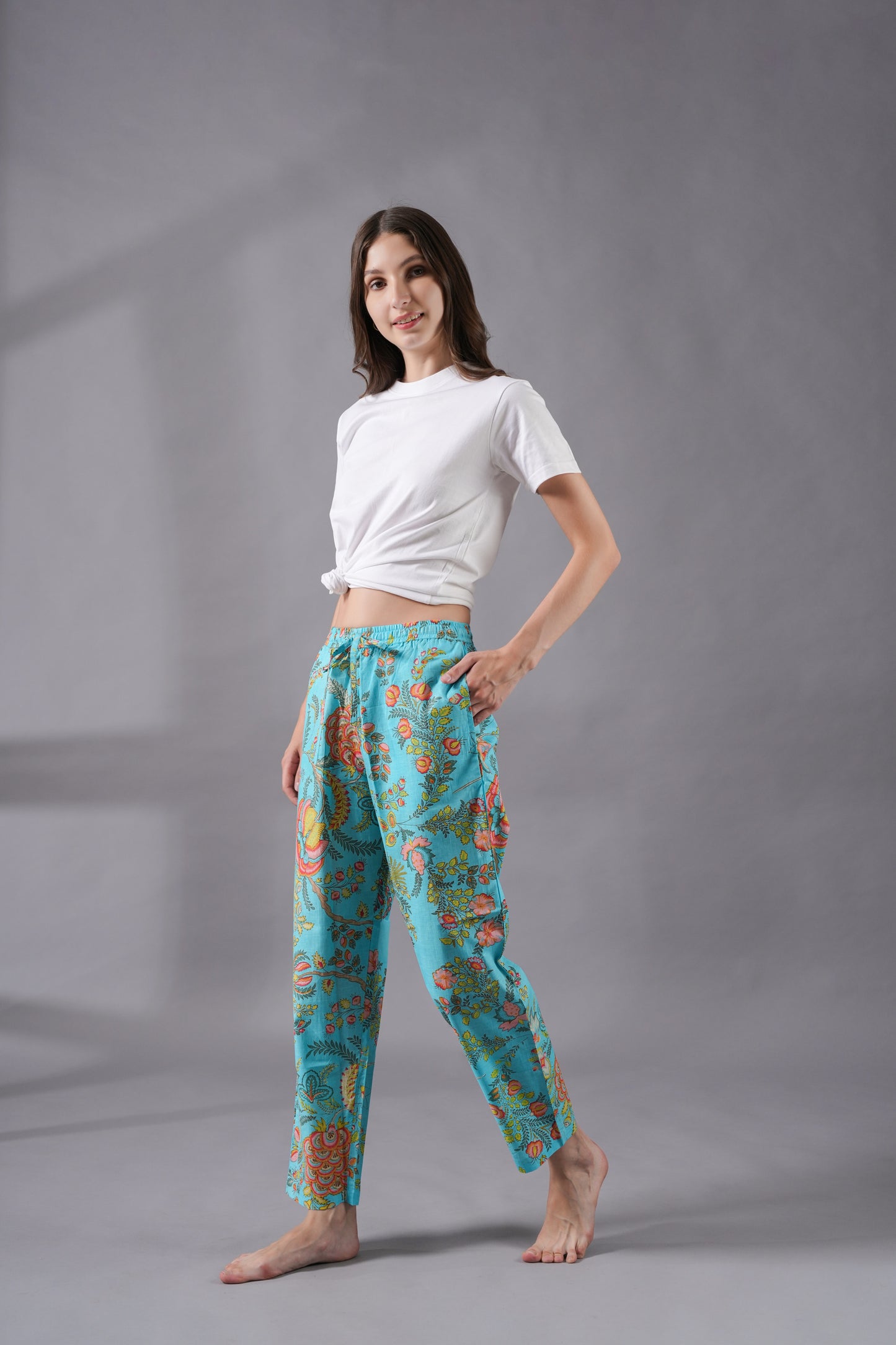 Cotton Pajama Pants Women - Tropical Dream