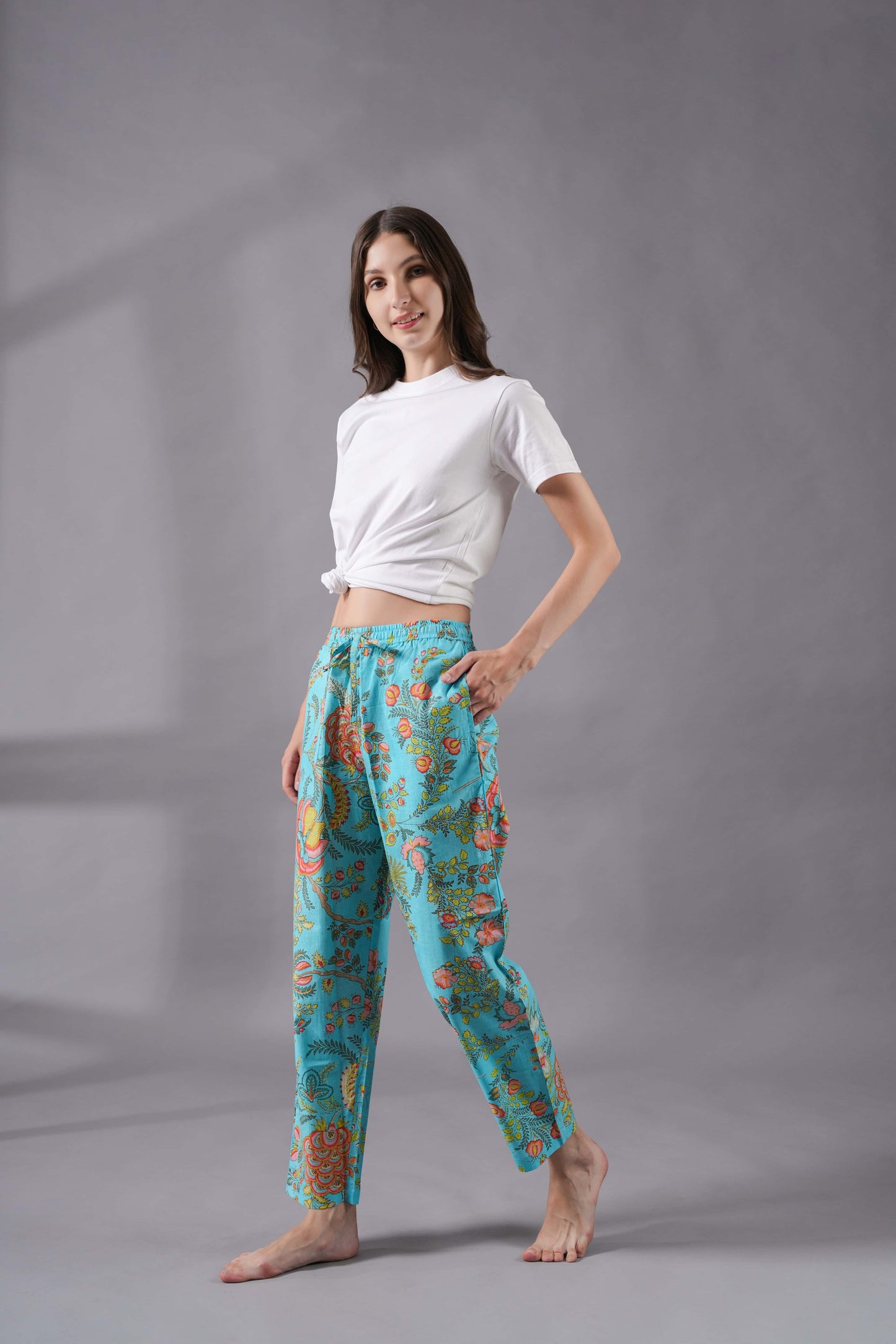 Cotton Pajama Pants Women - Tropical Dream