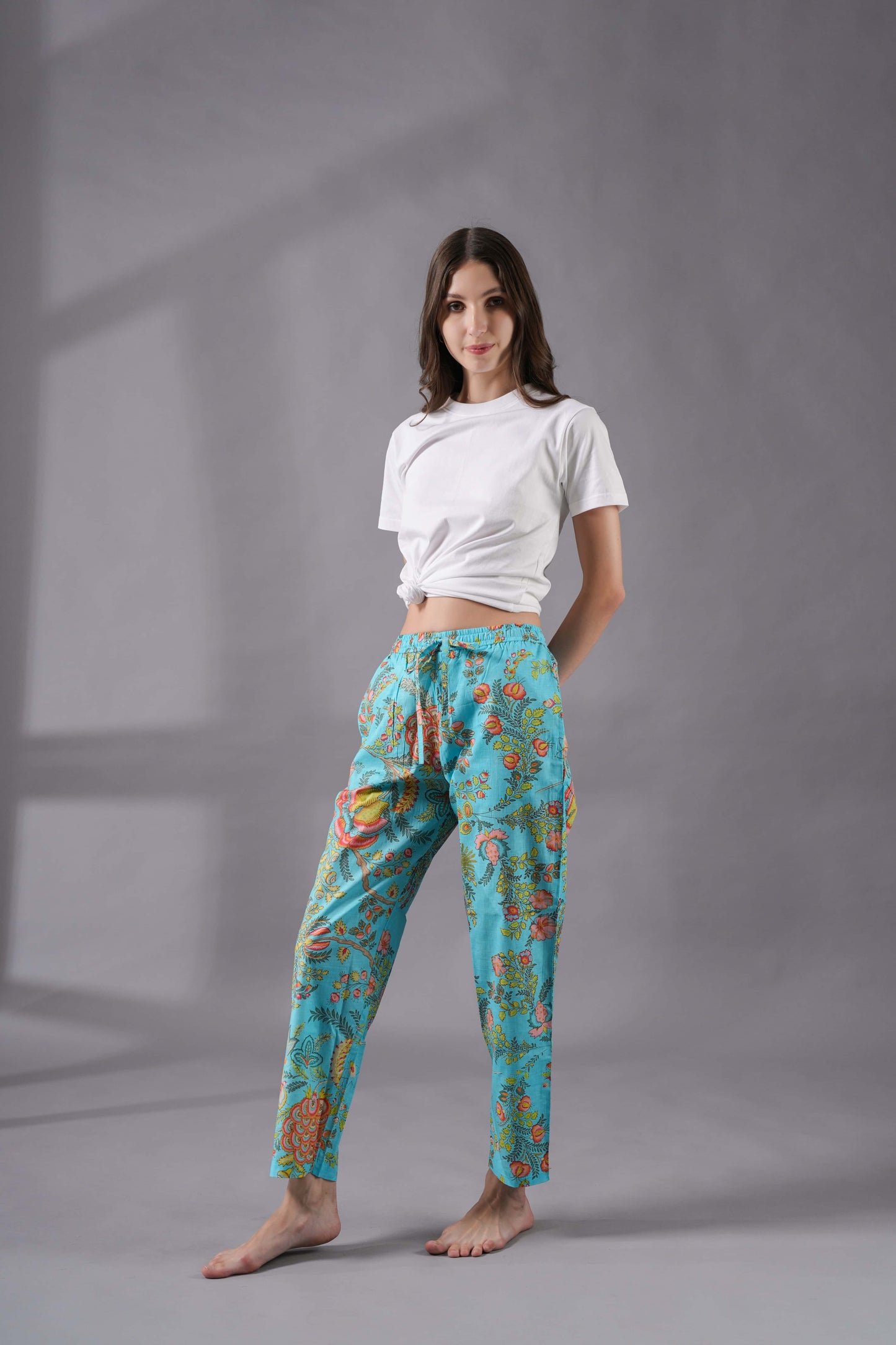 Cotton Pajama Pants Women - Tropical Dream