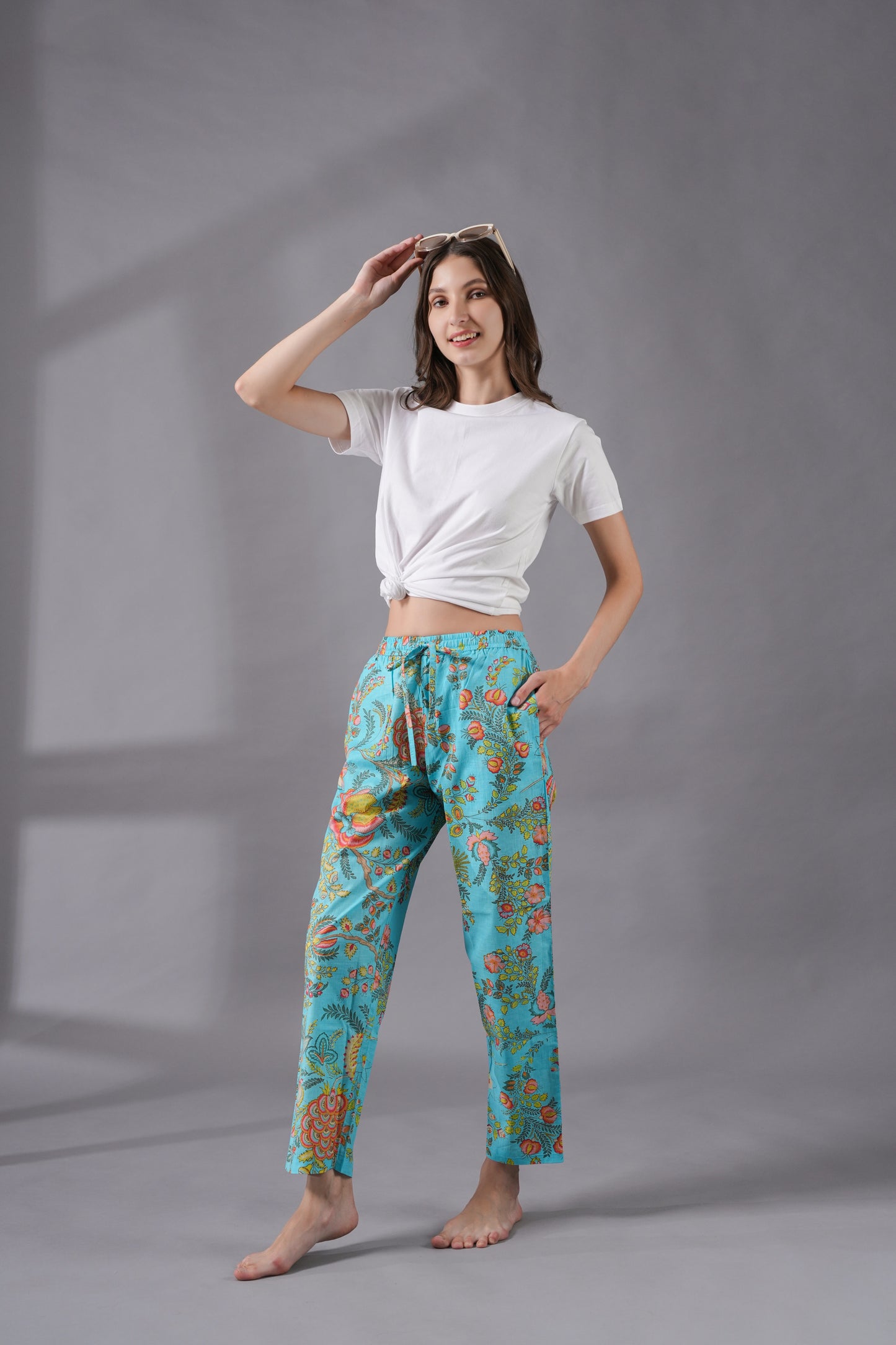 Cotton Pajama Pants Women - Tropical Dream