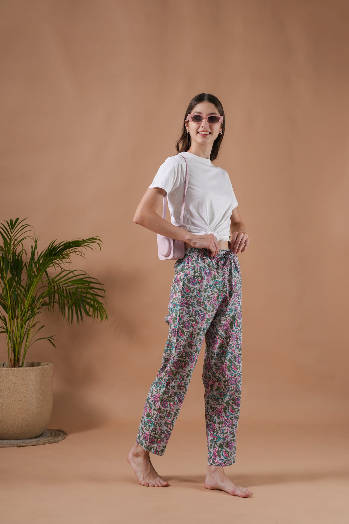 Cotton Pajama Pants Women - Pretty Petals