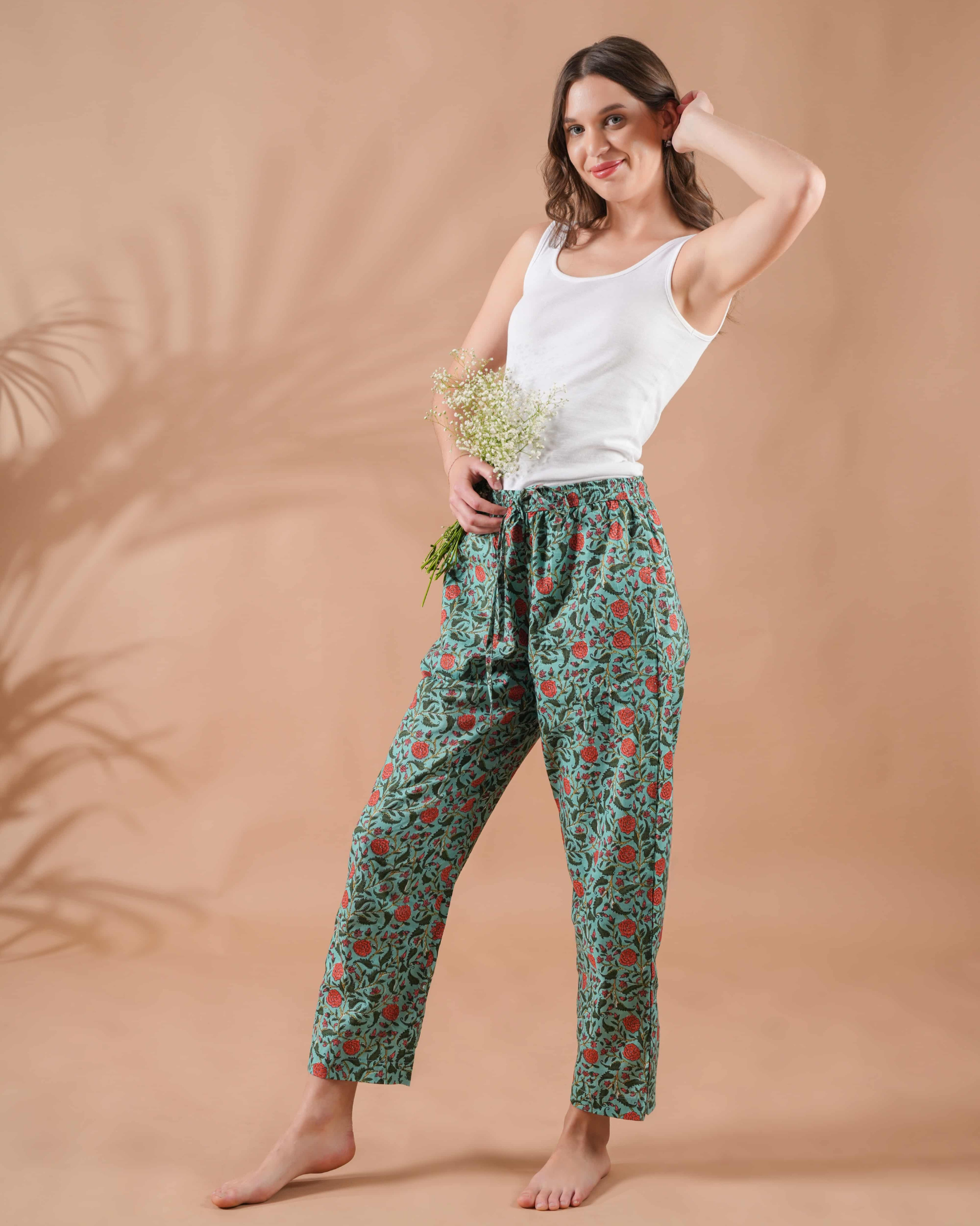 Cotton Pajama Pants Women - 3-Pack Bundle