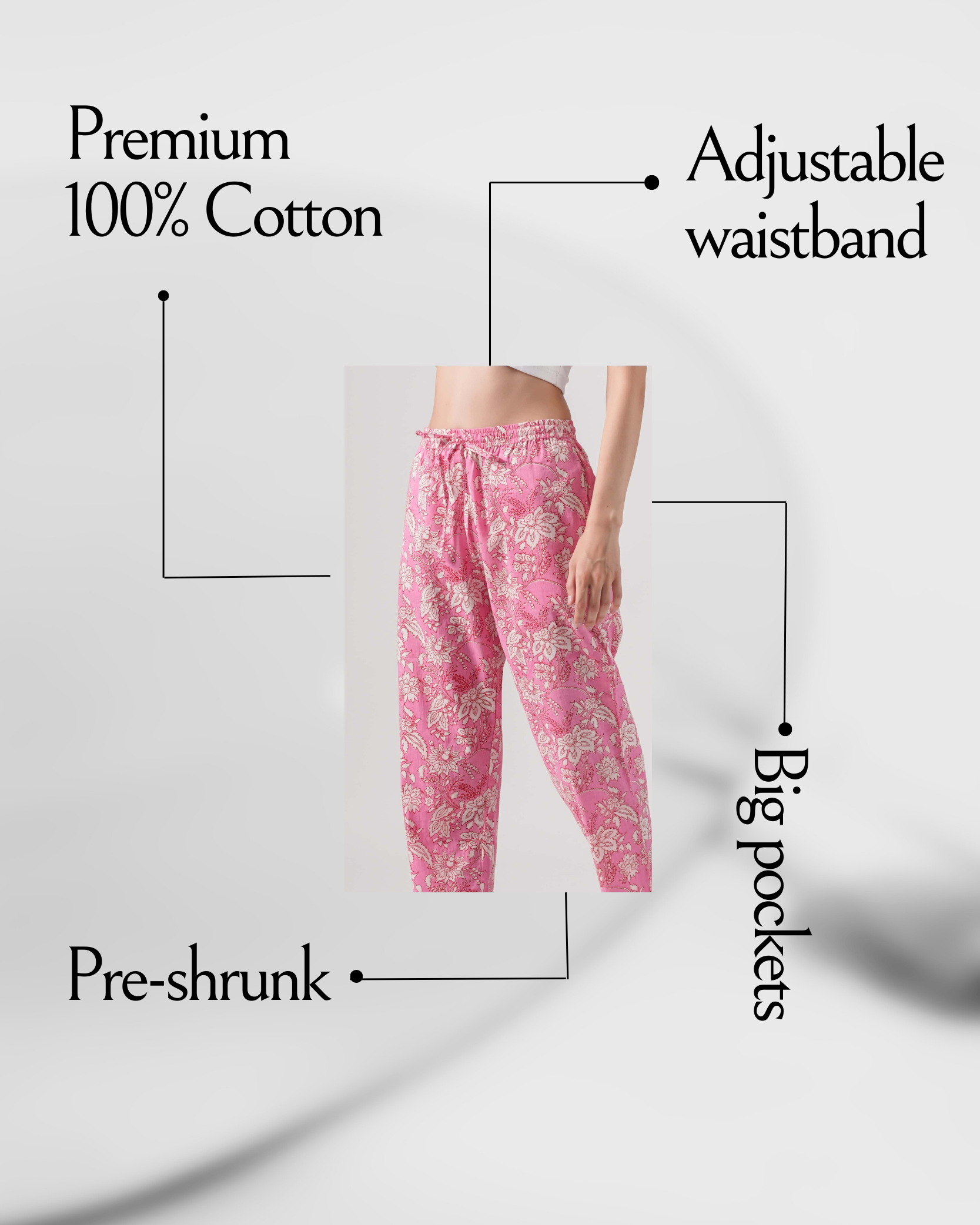 Cotton Pajama Pants Women - 2-Pack Bundle