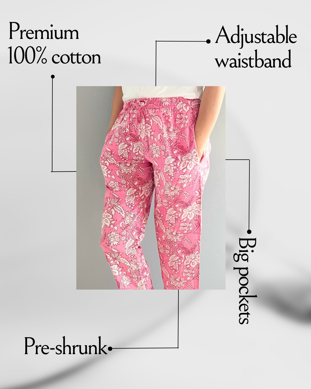 Floral Fantasy Women s Cotton Pajama Pants