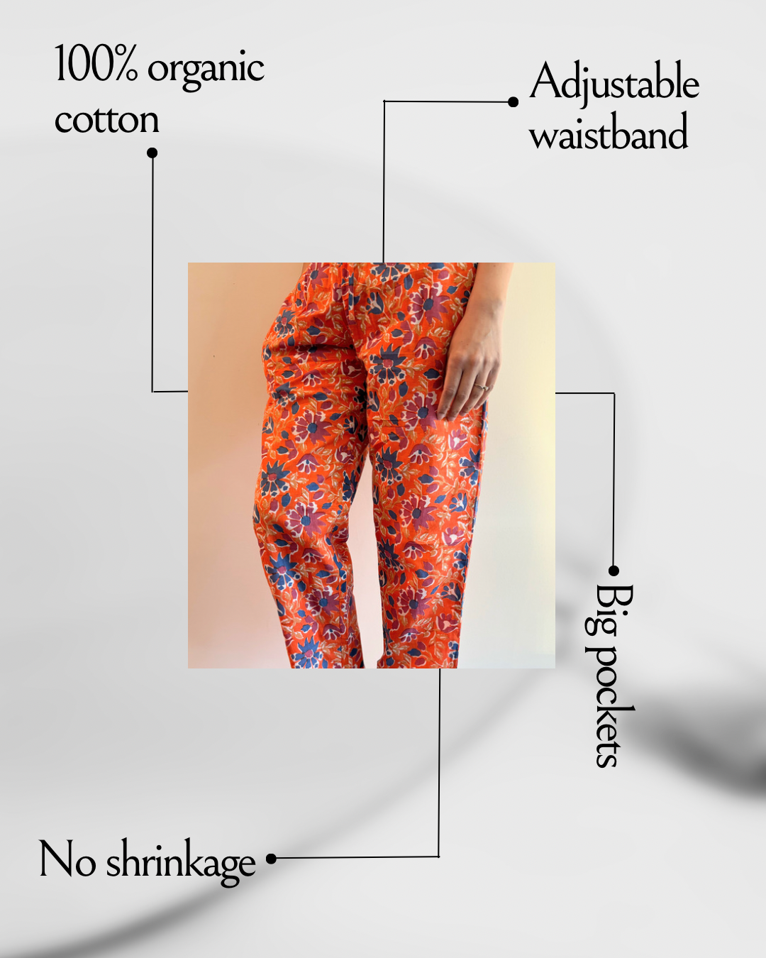 Cotton Pajama Pants Women - Tangerine Twilight – zillajee
