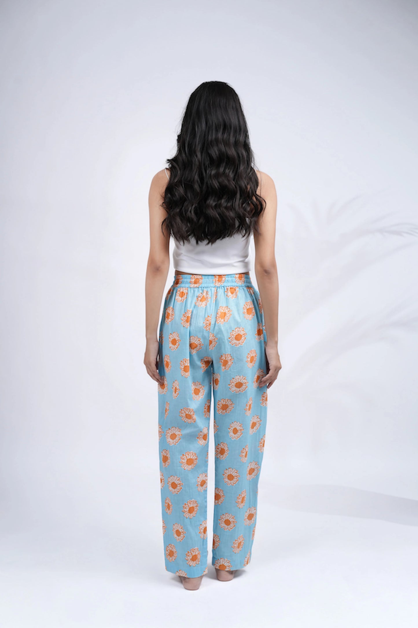 Cotton Pajama Pants Women - Coral Bloom