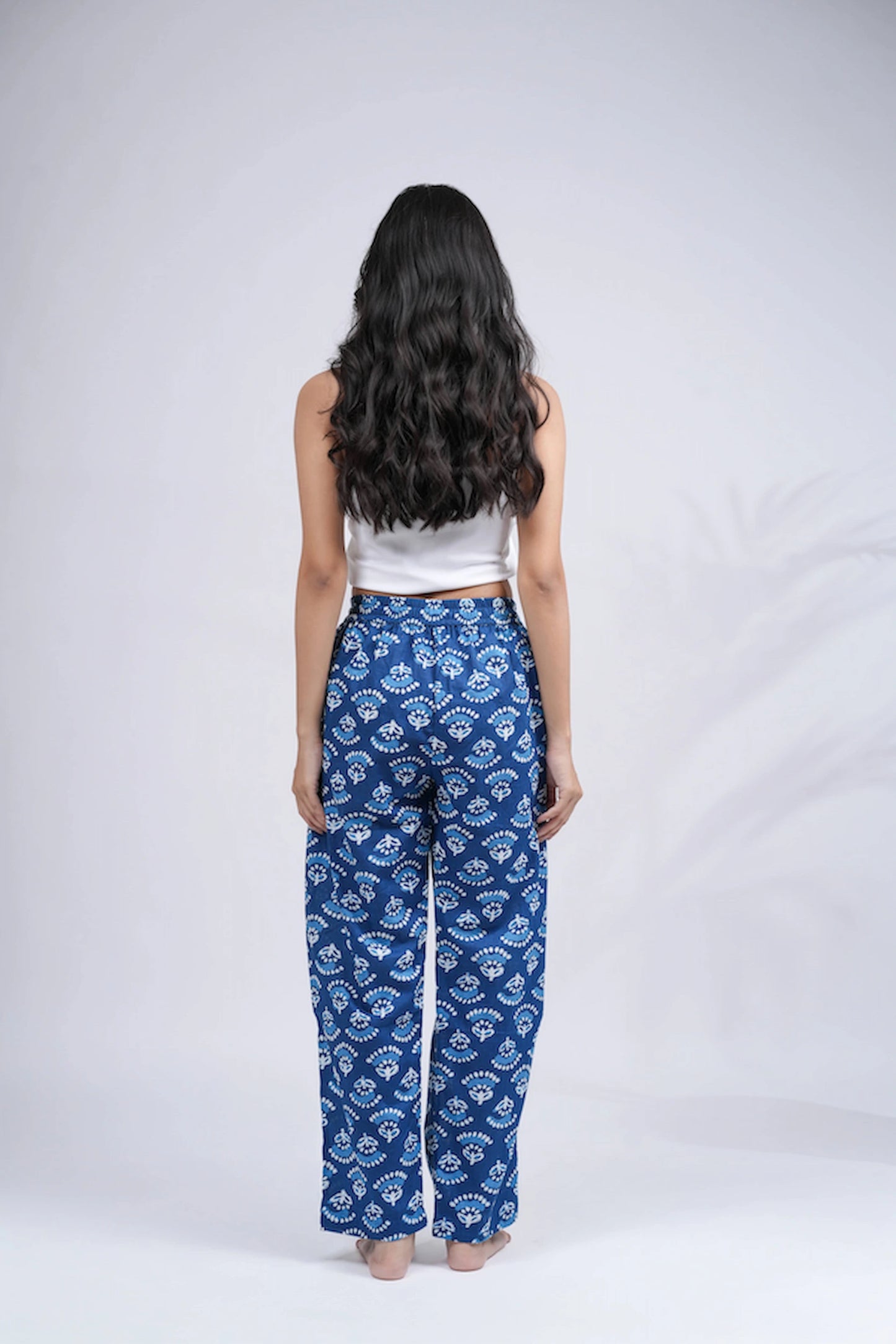 Cotton Pajama Pants Women - Moon Garden