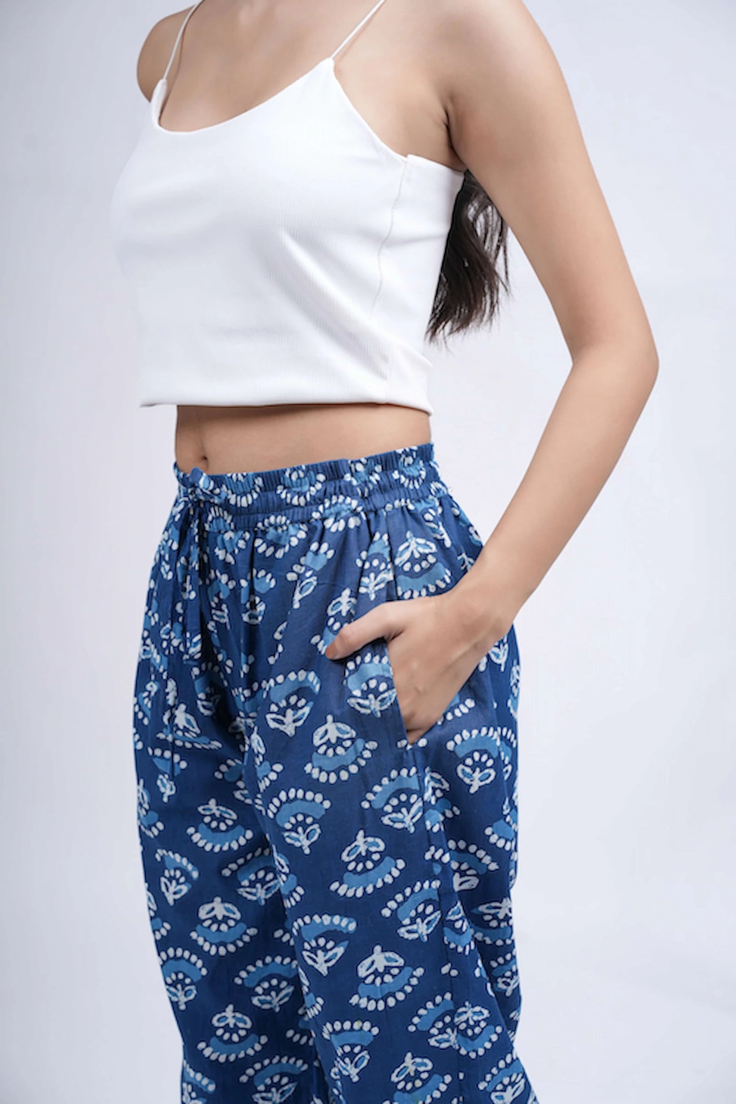 Cotton Pajama Pants Women - Moon Garden