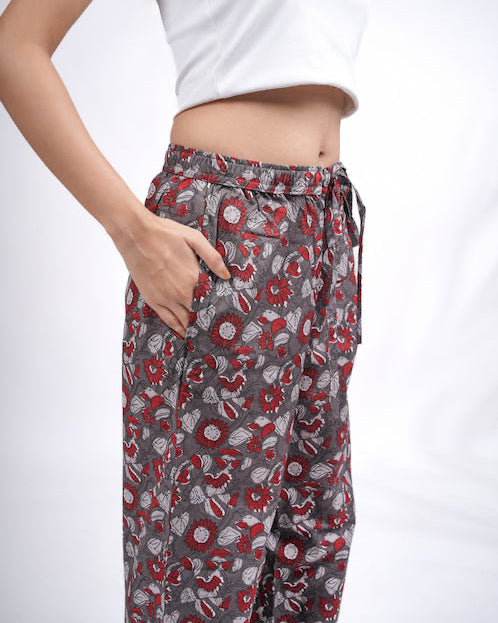Cotton Pajama Pants Women - Cocoa Petals