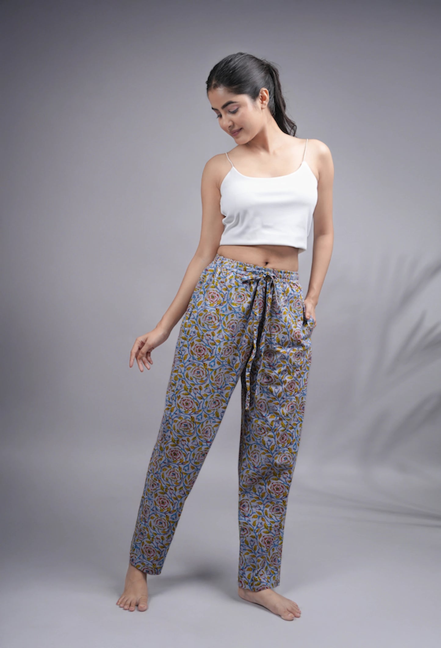 Cotton Pajama Pants Women - Dusty Rose