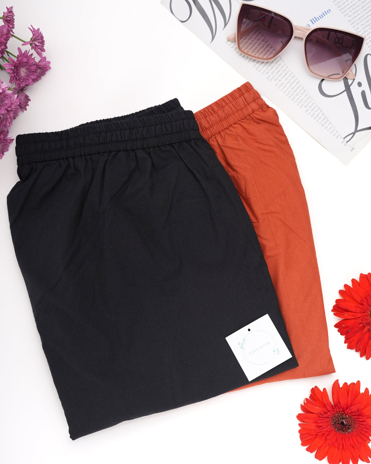 Cotton Poplin Lounge Pants Women - 2-Pack Bundle