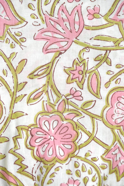 Cotton Pajama Pants Women - Pink Blossom