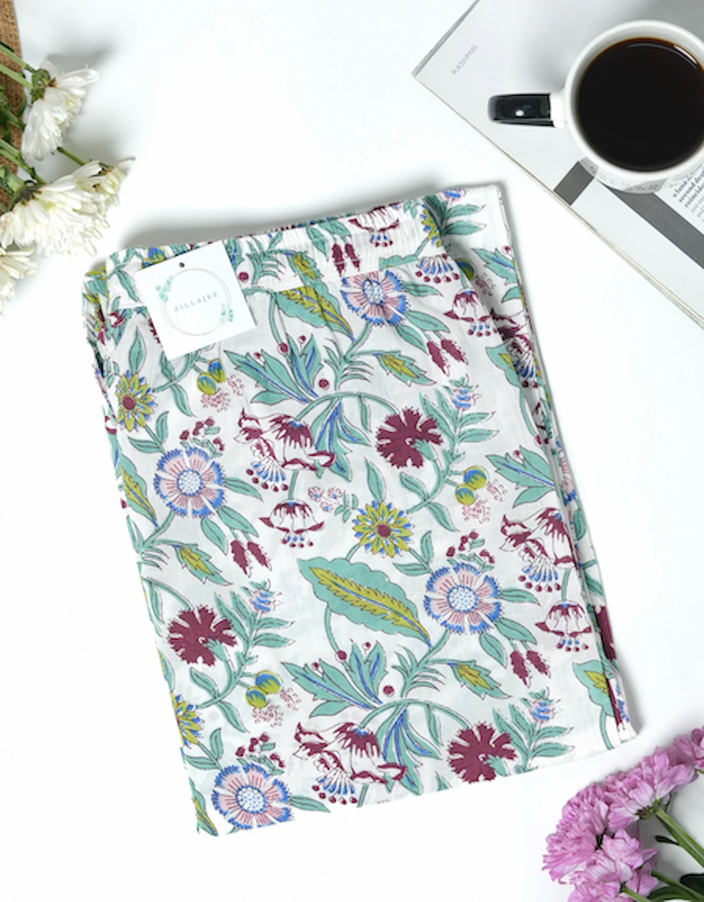 Cotton Pajama Pants Women - Velvet Bloom
