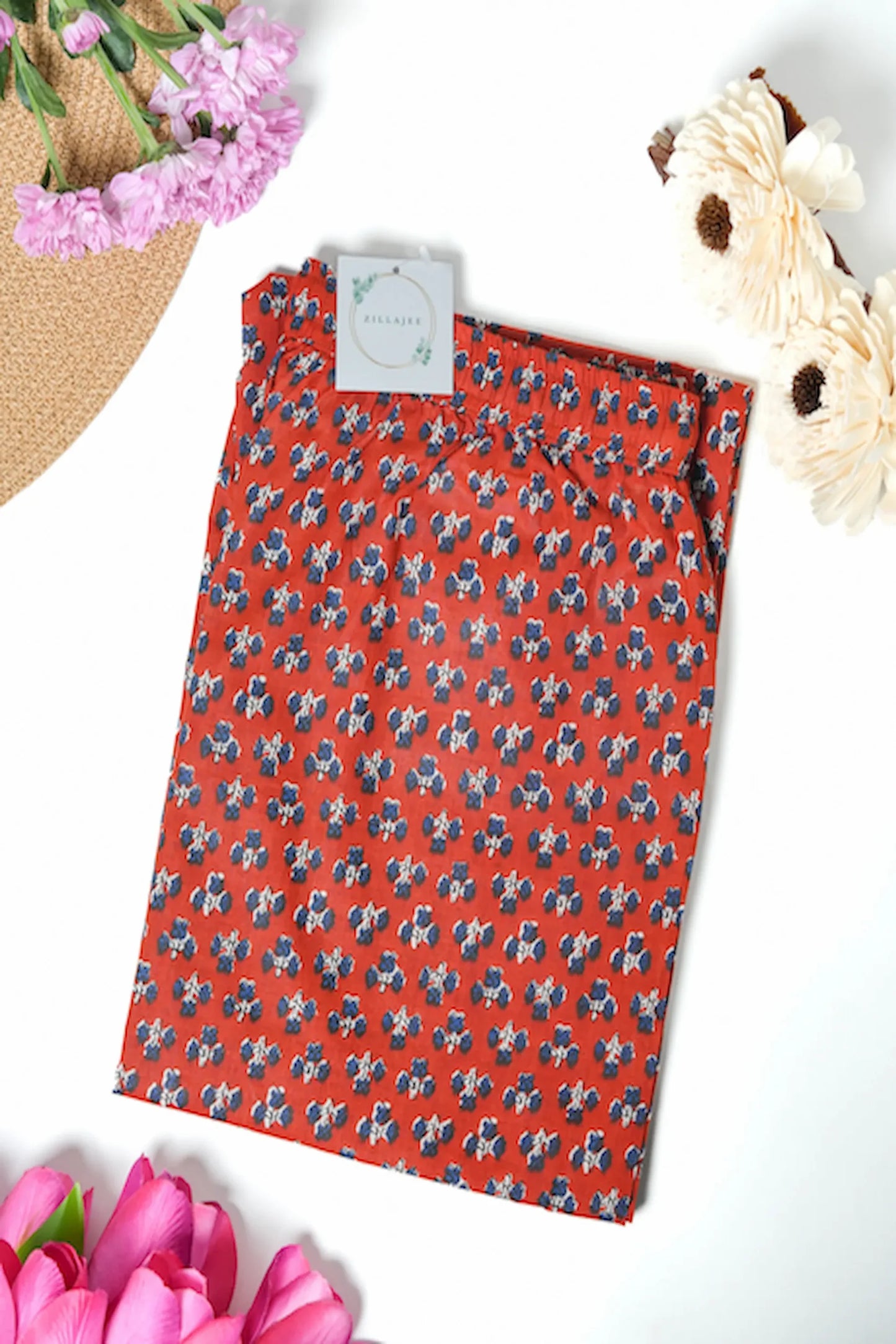 Cotton Pajama Pants Women - Crimson Charm