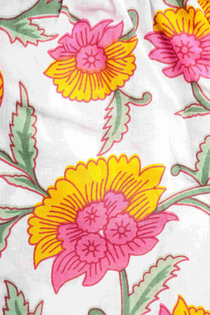 Cotton Pajama Pants Women - Floral Whispers