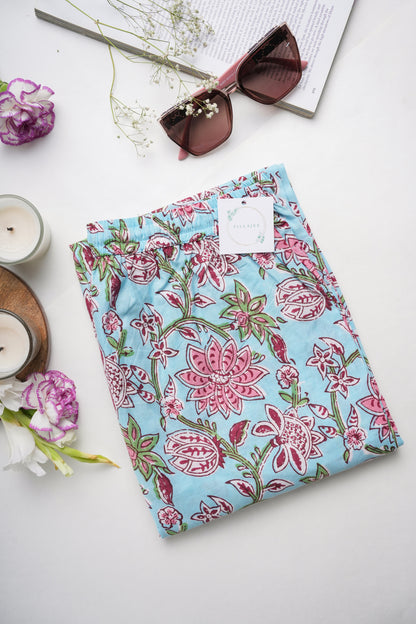 Cotton Pajama Pants Women - Blushing Blooms