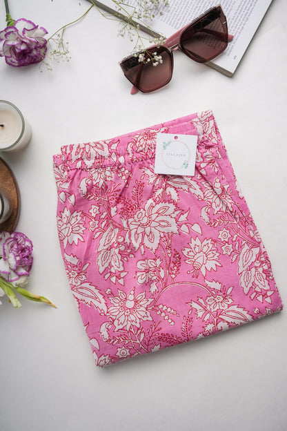 Cotton Pajama Pants Women - Floral Fantasy